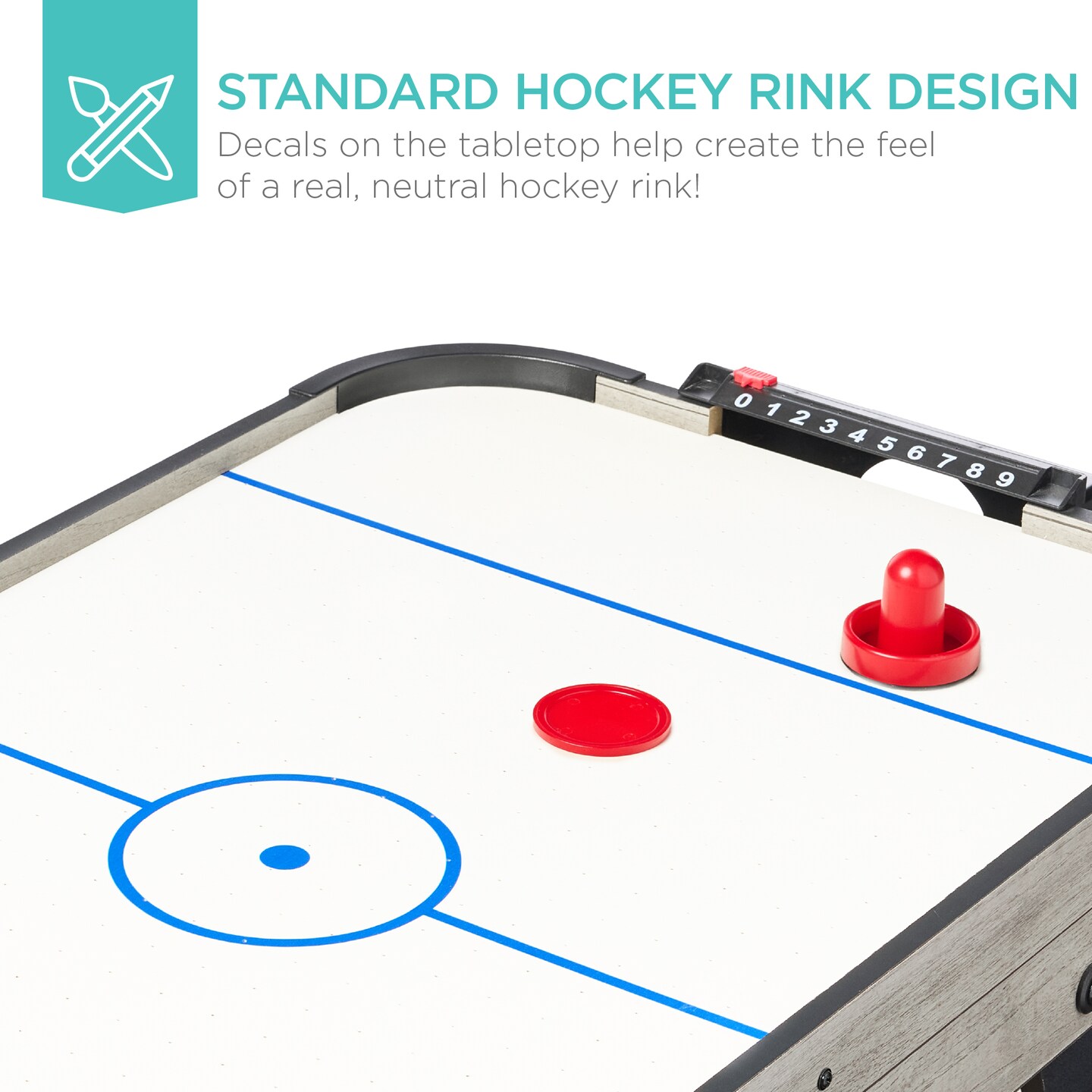 Best Choice Products 40in Air Hockey Arcade Table w/ 100V Motor, Electric Fan, 2 Strikers, 2 Pucks