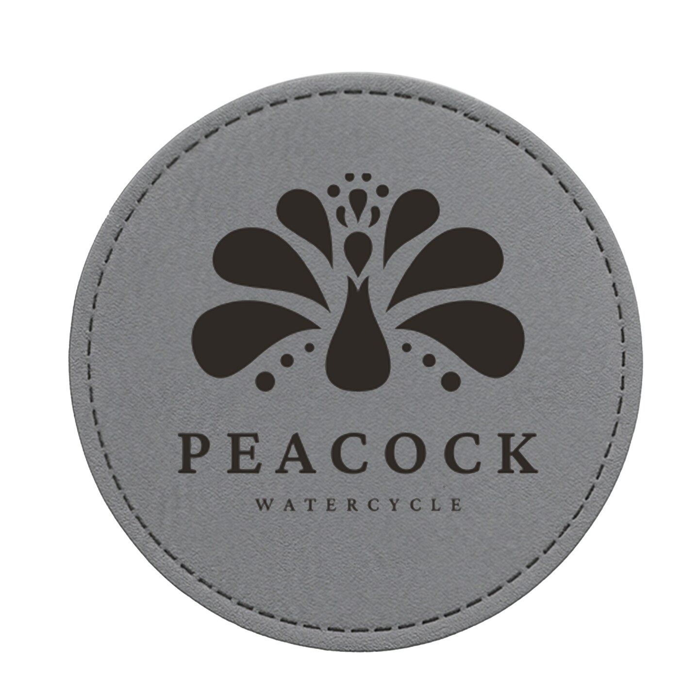 Engravable Leather Patch Blanks for Hats, Jackets & Bags – Laserable Faux Leather Patches with Adhesive & Stitch – Leatherette Apparel Patches (Circle, 5 Pack)