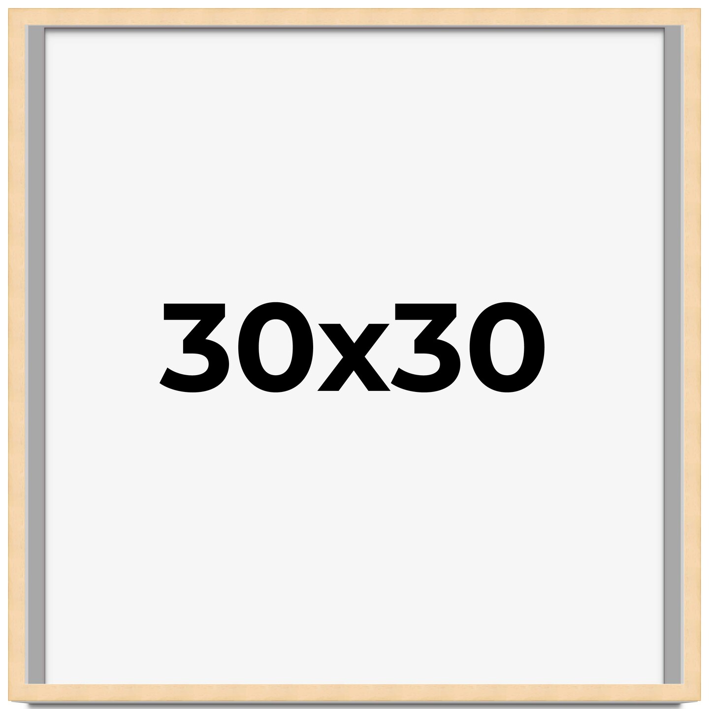 Square Classic Modern Yellow Picture Frame - UV Acrylic, Foam Board Backing, Hanging Hardware