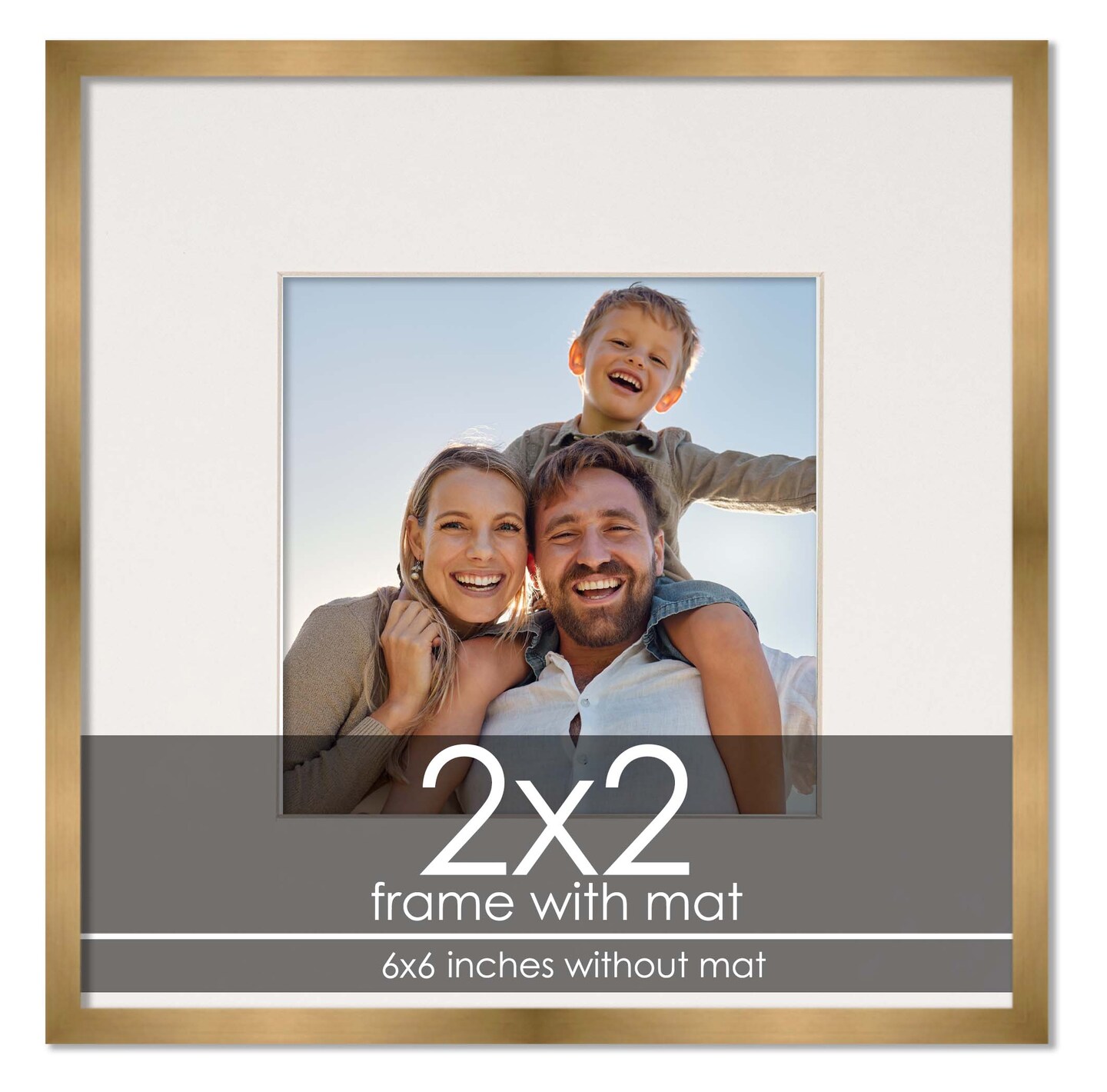Metallic Bronze with White Photo Mat, UV Acrylic Front, Foam Board Backing, 60 Sizes Available