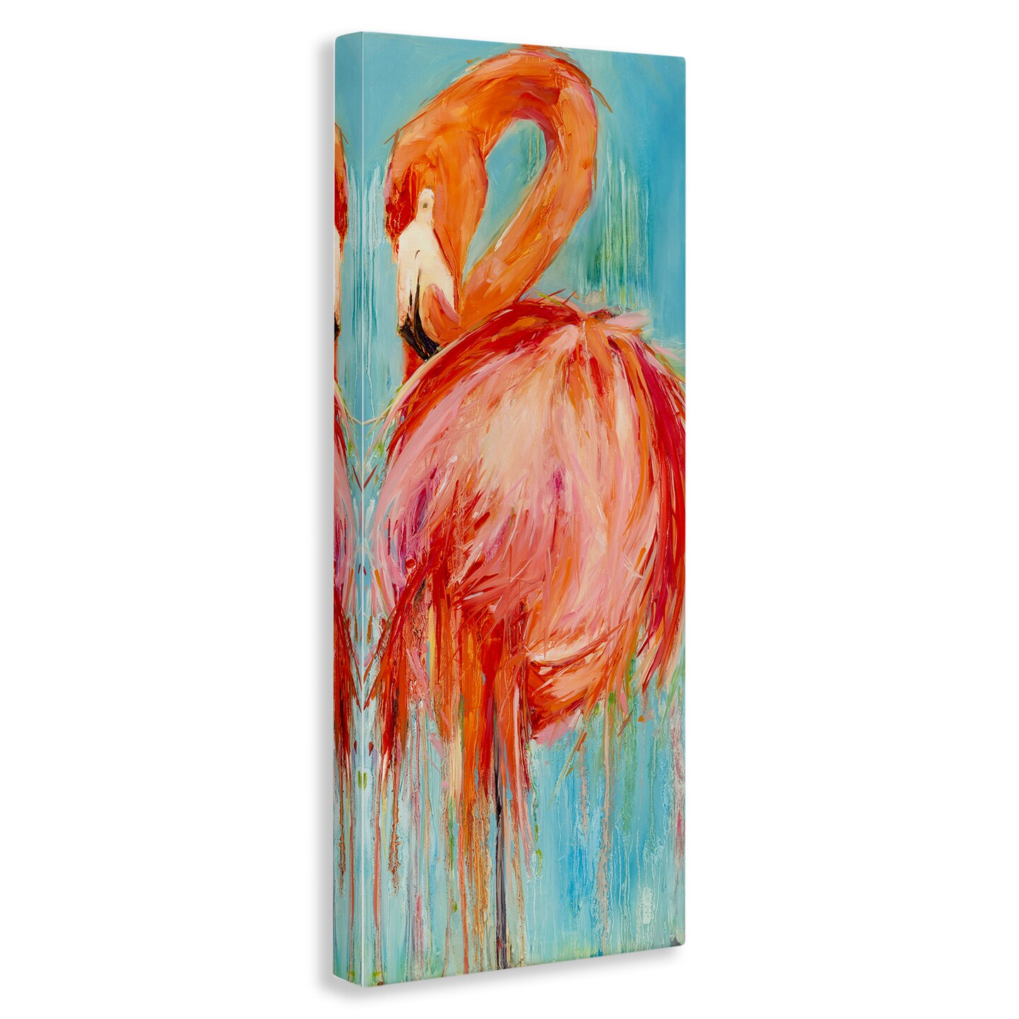 Stupell Industries Bold Abstract Flamingo Painting Canvas Wall Art