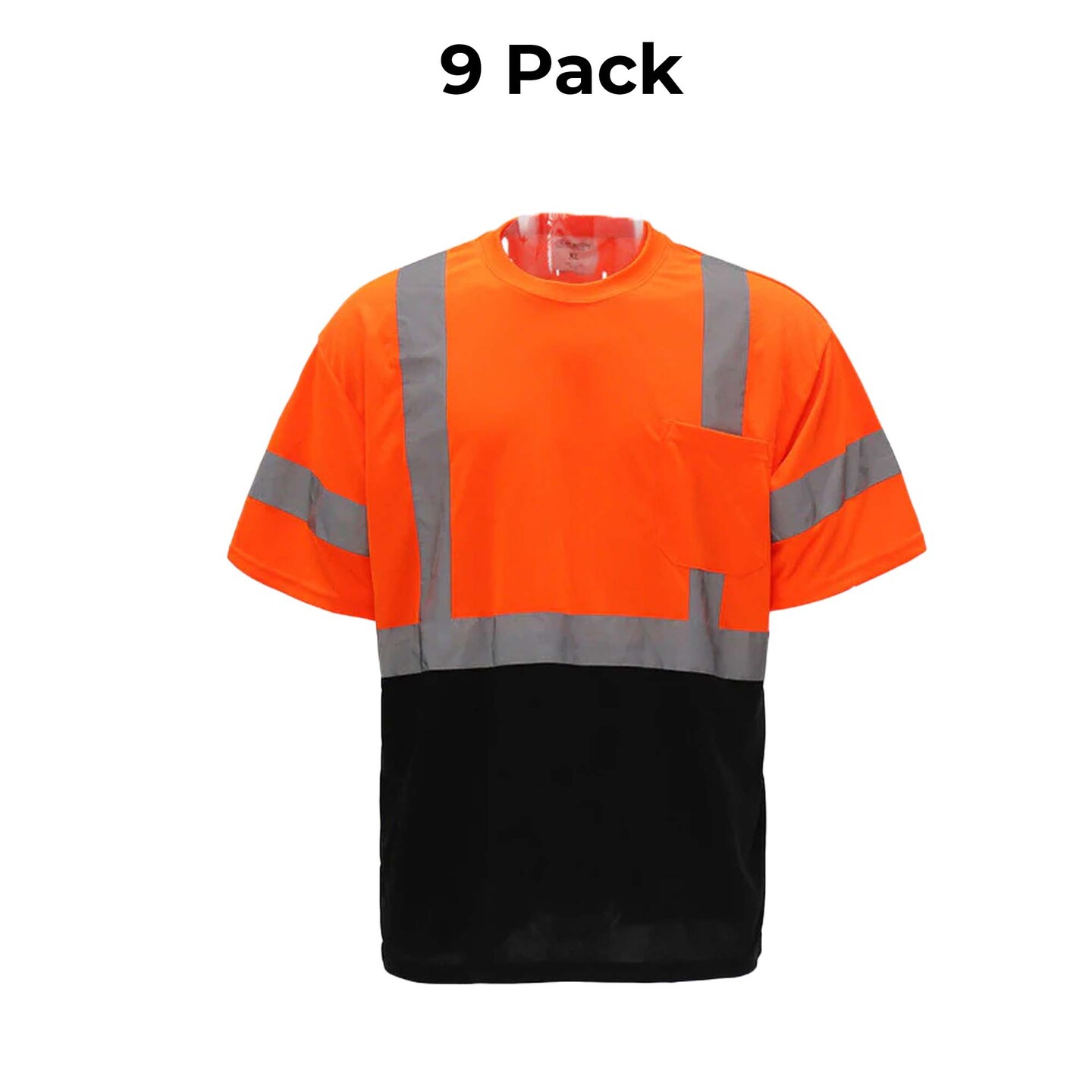 2 Tone High Visibility Black Bottom Safety T-Shirt