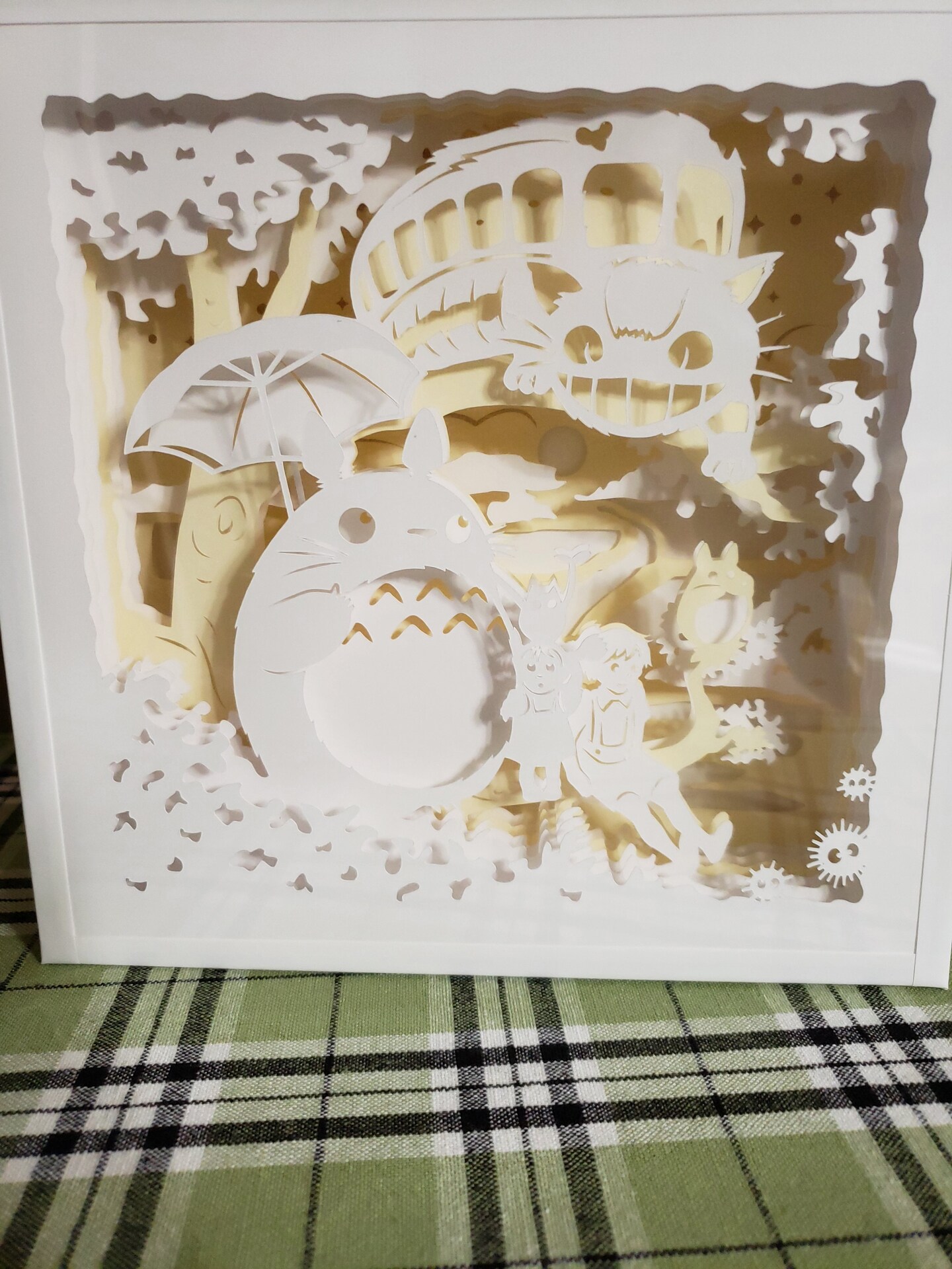 Totoro Lights included! 8.5x8.5 shadow box (finished physical product) product 3