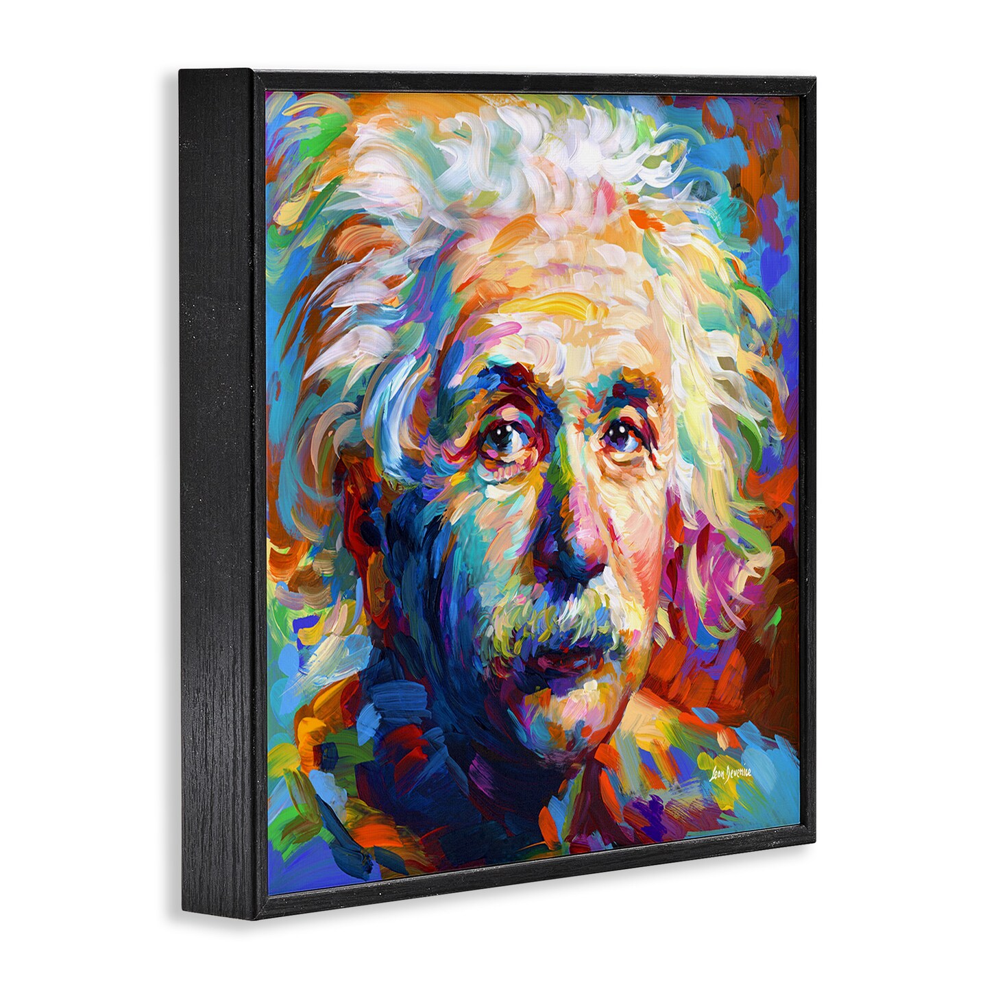 Stupell Industries Abstract Albert Einstein Portrait Framed Giclee Art