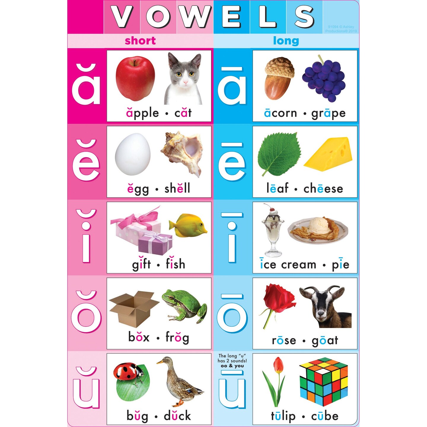 Smart Poly&#xAE; Chart Vowels, 13&#x22; x 19&#x22;