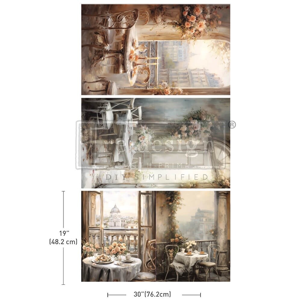 Prima Re-Design Decoupage Decor Tissue Paper-What A View