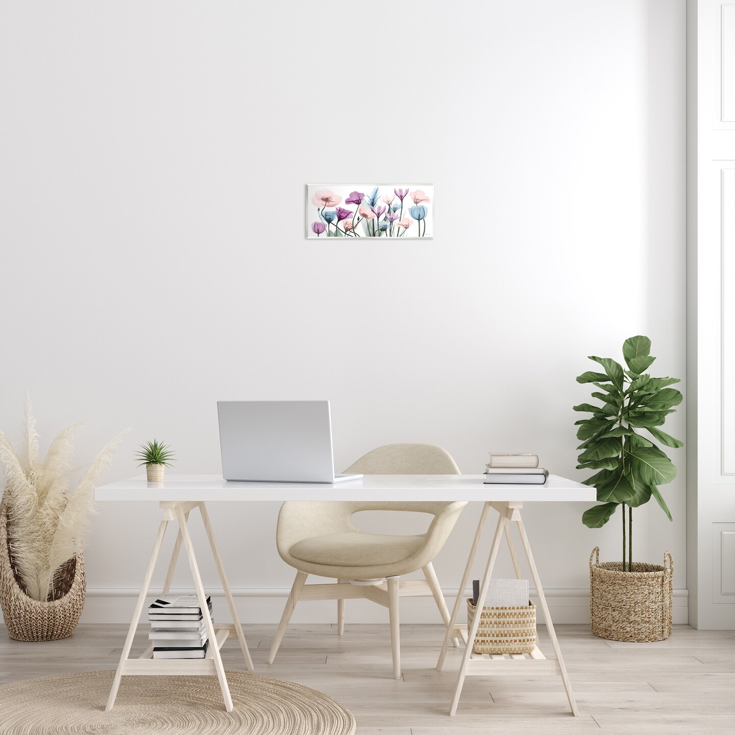 Stupell Industries Modern Translucent Pastel Tulips Wall Plaque Art