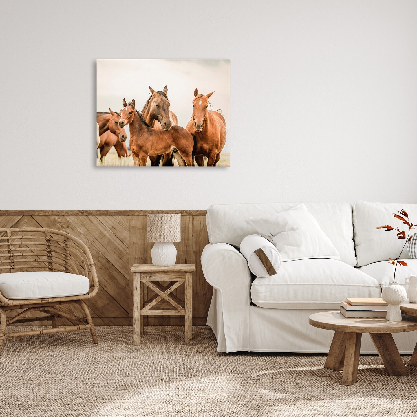 Stupell Industries Horse &#x26; Foals Photography Canvas Wall Art