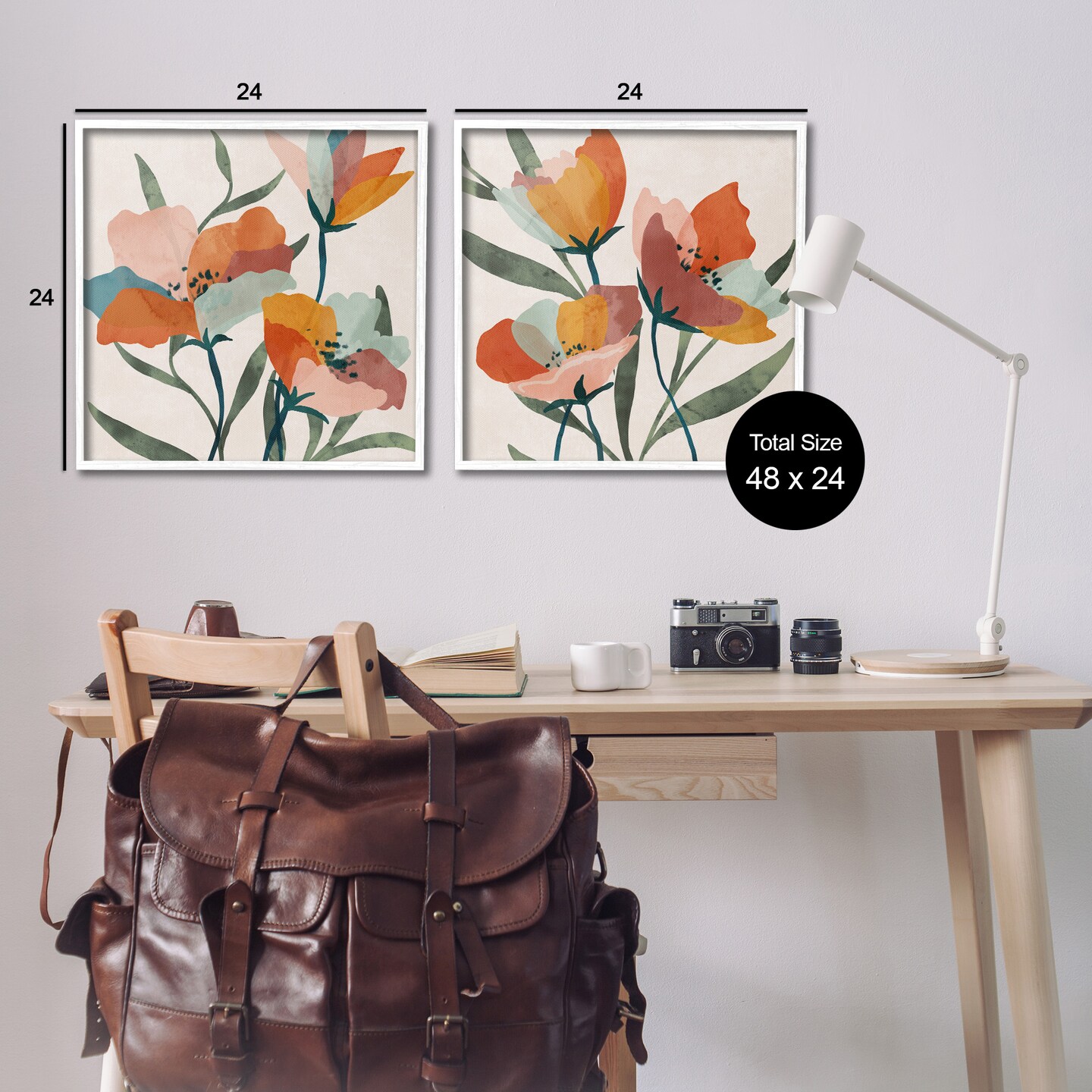 Stupell Industries Summer Bouquet Modern Abstract Framed Giclee Art
