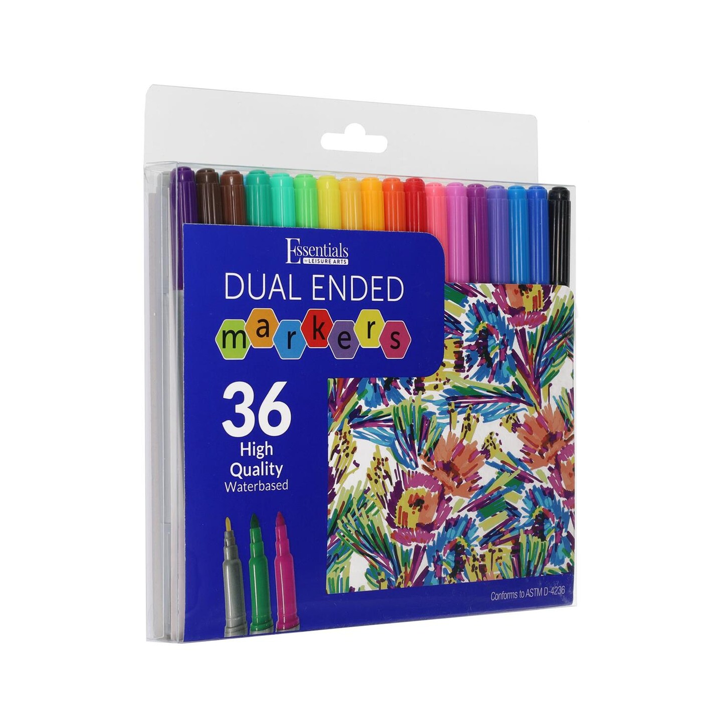 Essentials By Leisure Arts Double Ended Marker Set, 36Pc, Dual Tip Marker, Coloring Markers, Coloring Markers For Adults, Art Markers, Marker Set, Adult Book Markers