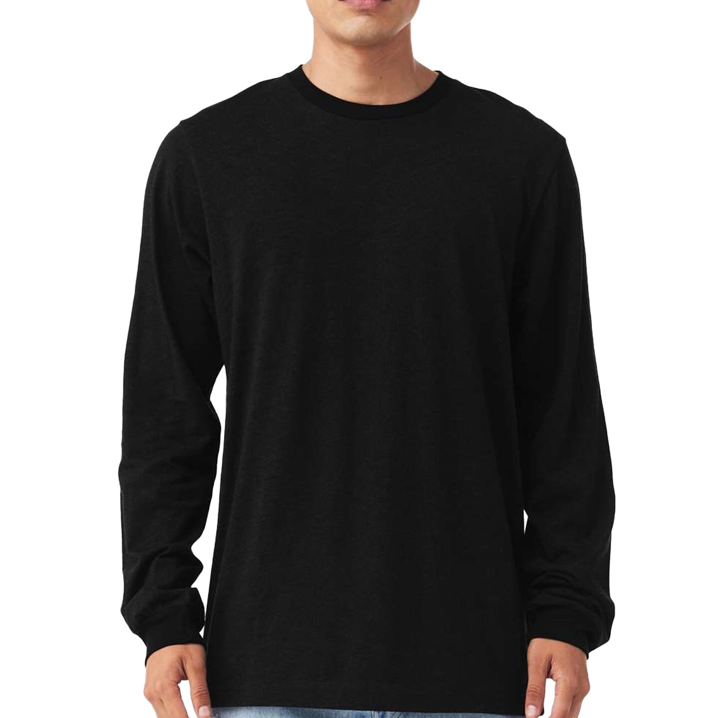 Bella + Canvas Long Sleeve T-Shirt, Men’s Heavy Cotton Jersey Tee.