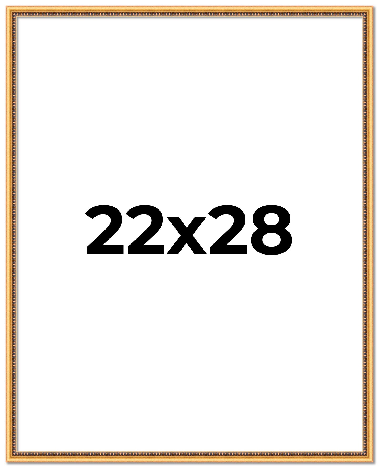 Classic Modern Gold Picture Frame - UV Acrylic, Foam Board Backing, Hanging Hardware