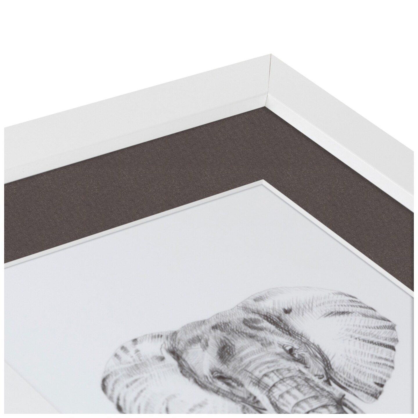 ArtToFrames Collage Photo Picture Frame with 1 - 5x7 and 4 - 3x5 inch Openings, Framed in White with Over 62 Mat Color Options and Regular Glass (CSM-3966-331)