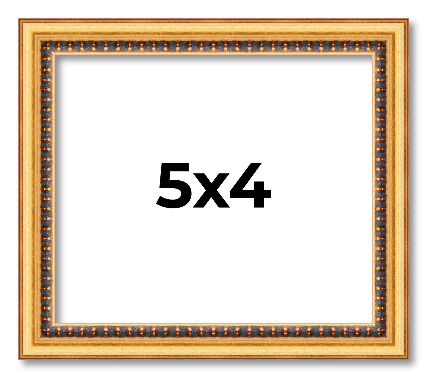 5x4 Classic Modern Gold Picture Frame - UV Acrylic, Foam Board Backing, Hanging Hardware