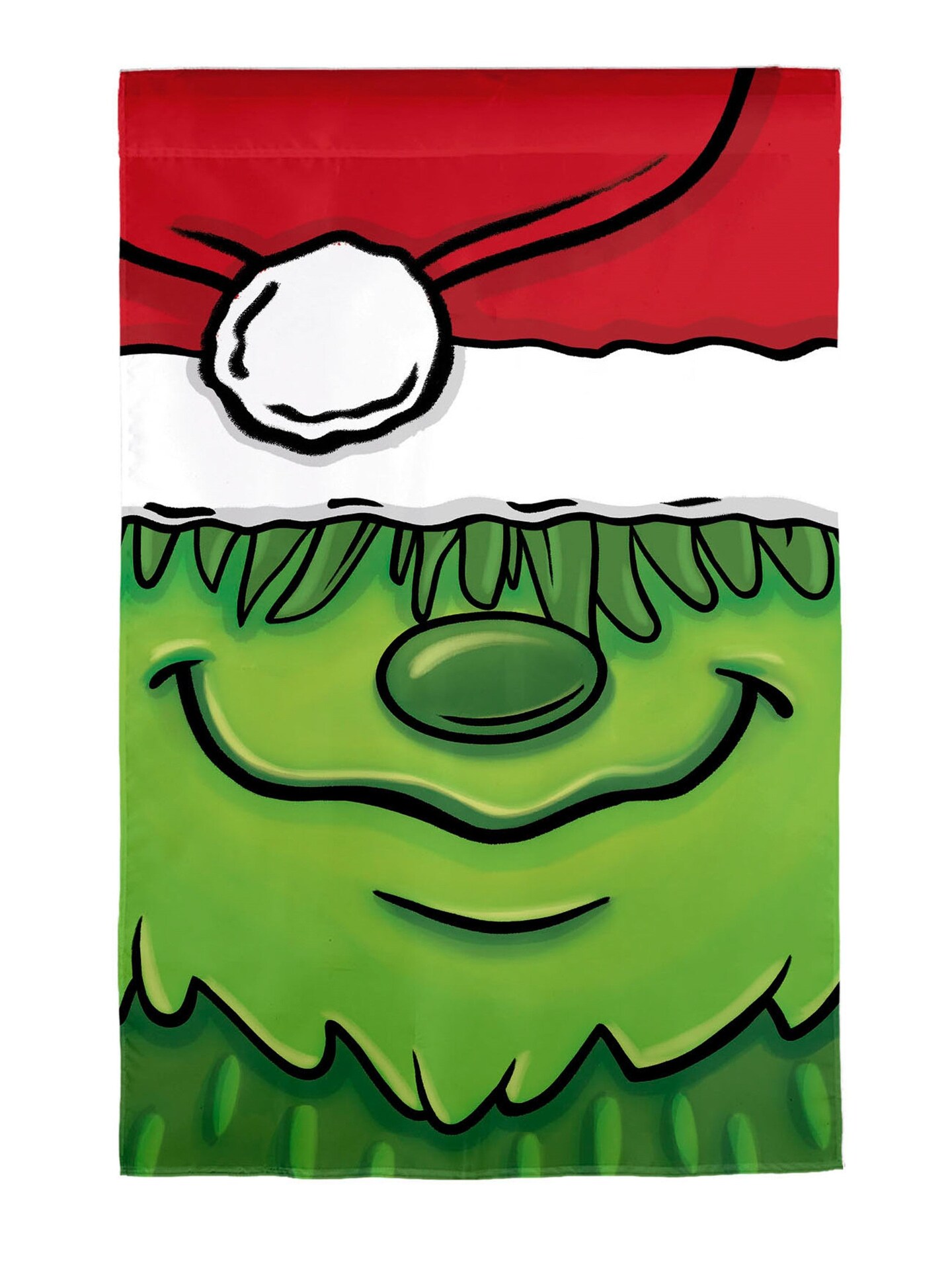 Grinch Santa Christmas Banner 2 Sided