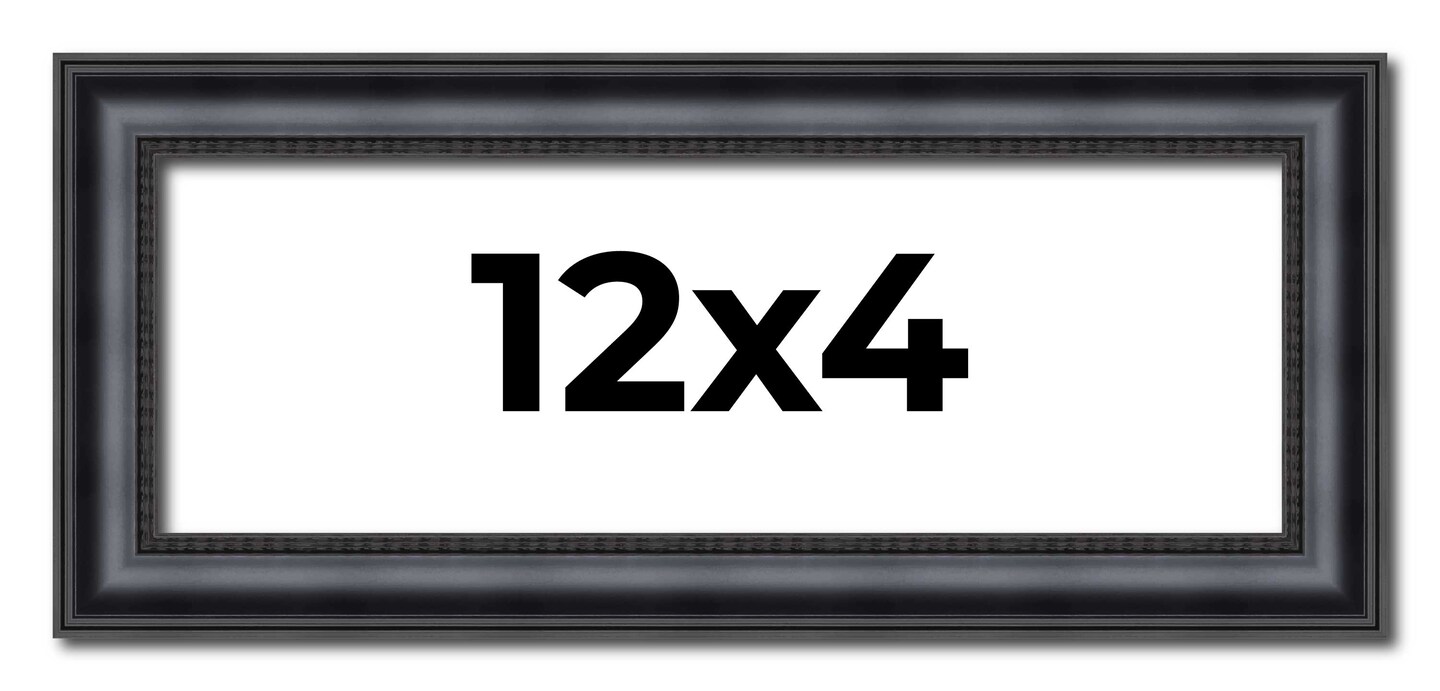 Panoramic Linear Black Picture Frame - UV Acrylic, Foam Board