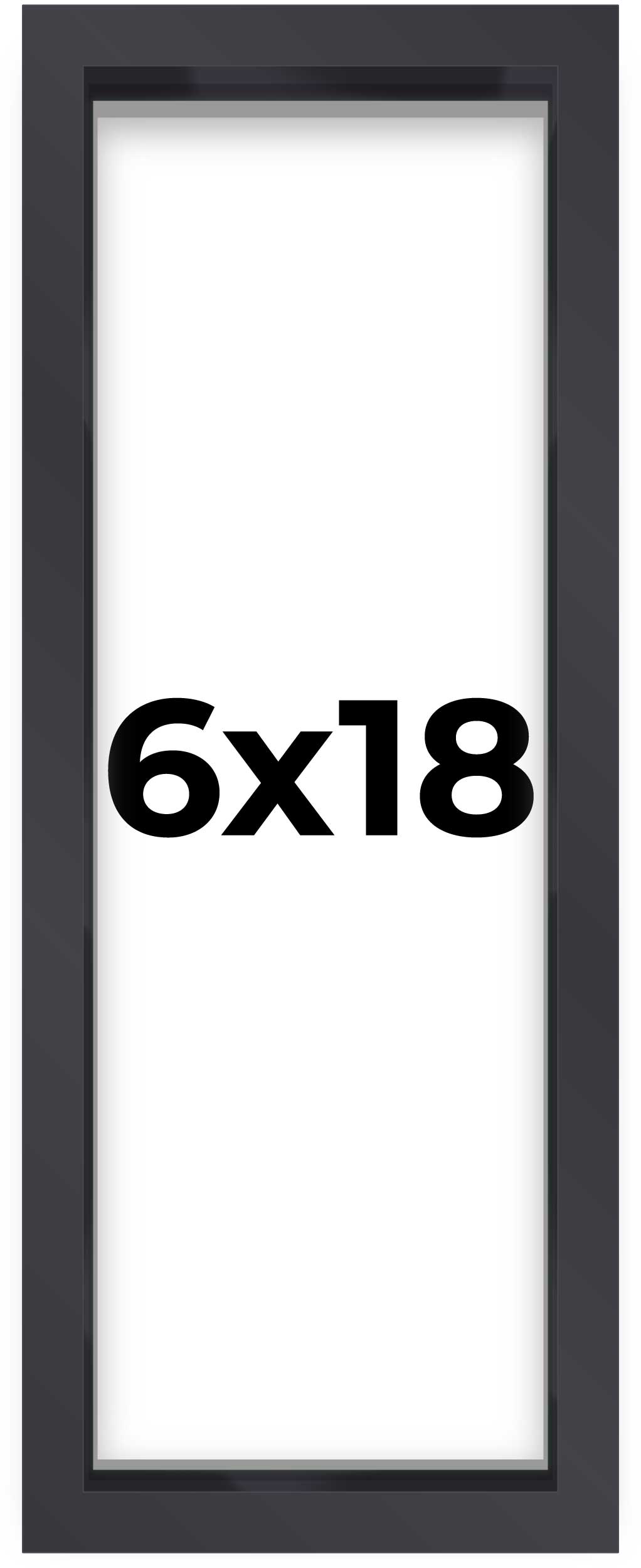 Panoramic Shadow Box 3/4&#x22; Depth Black Picture Frame - UV Acrylic, Backing, Hanging Hardware
