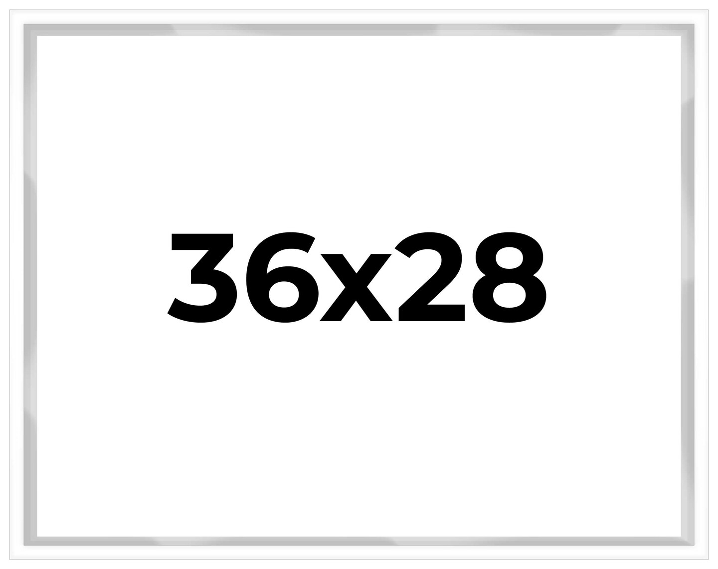 36x28 Shadow Box 3/4" Depth White Picture Frame - UV Acrylic, Backing, Hanging Hardware