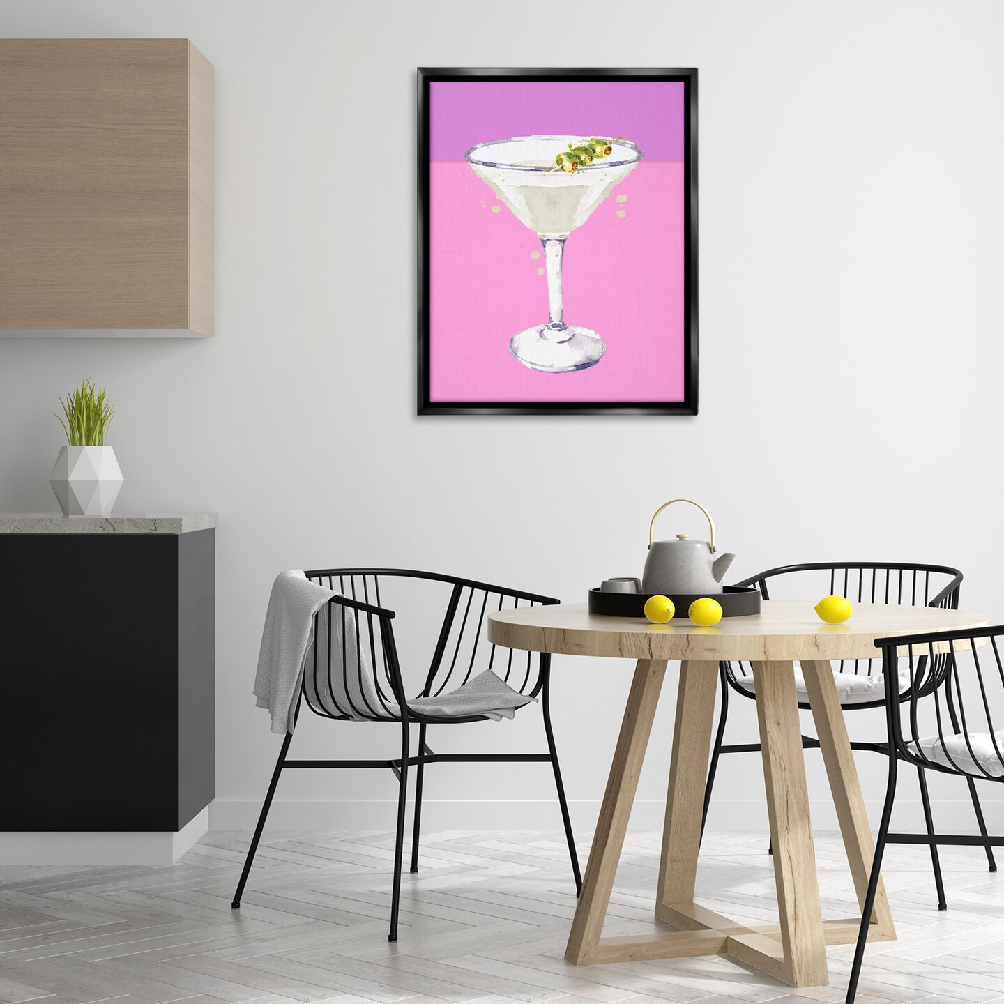 Stupell Industries Bright Olive Martini Floating Frame Design by Susan Jill