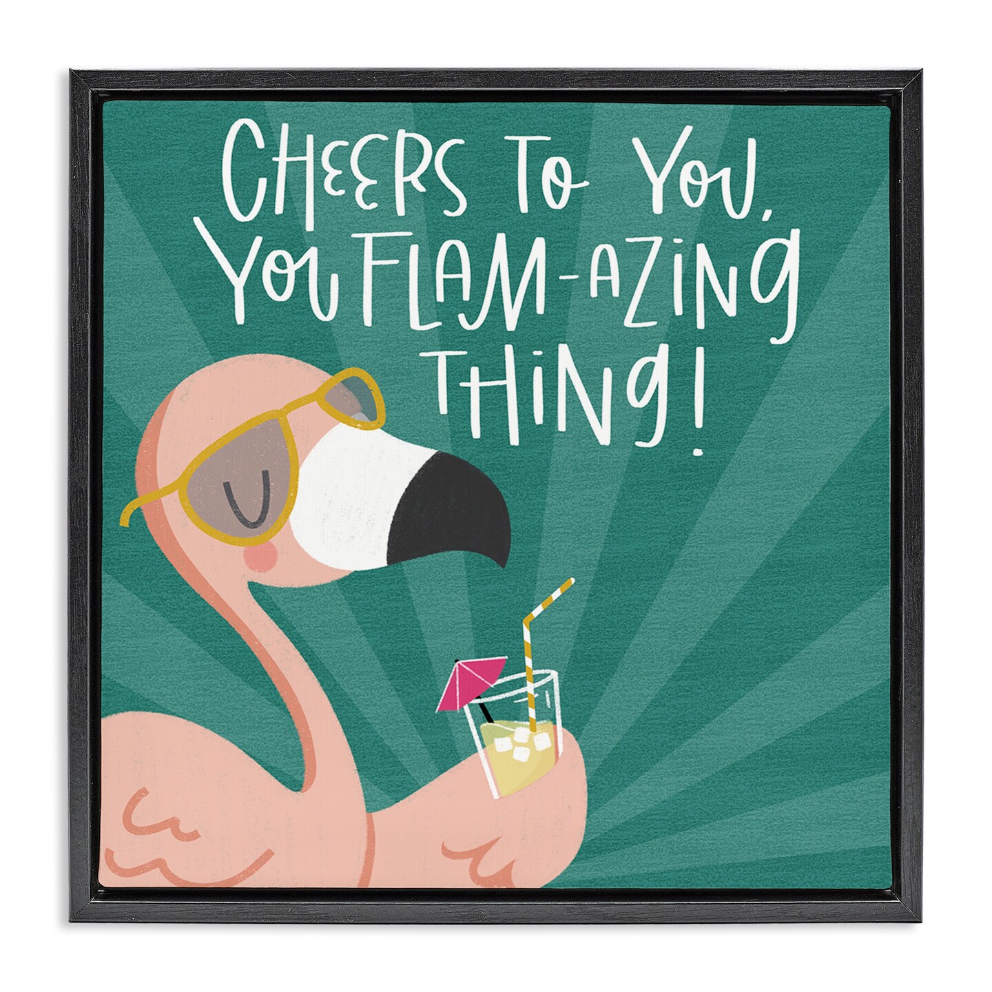 Stupell Industries Cheers To You Flamazing Floating Frame Design by ...