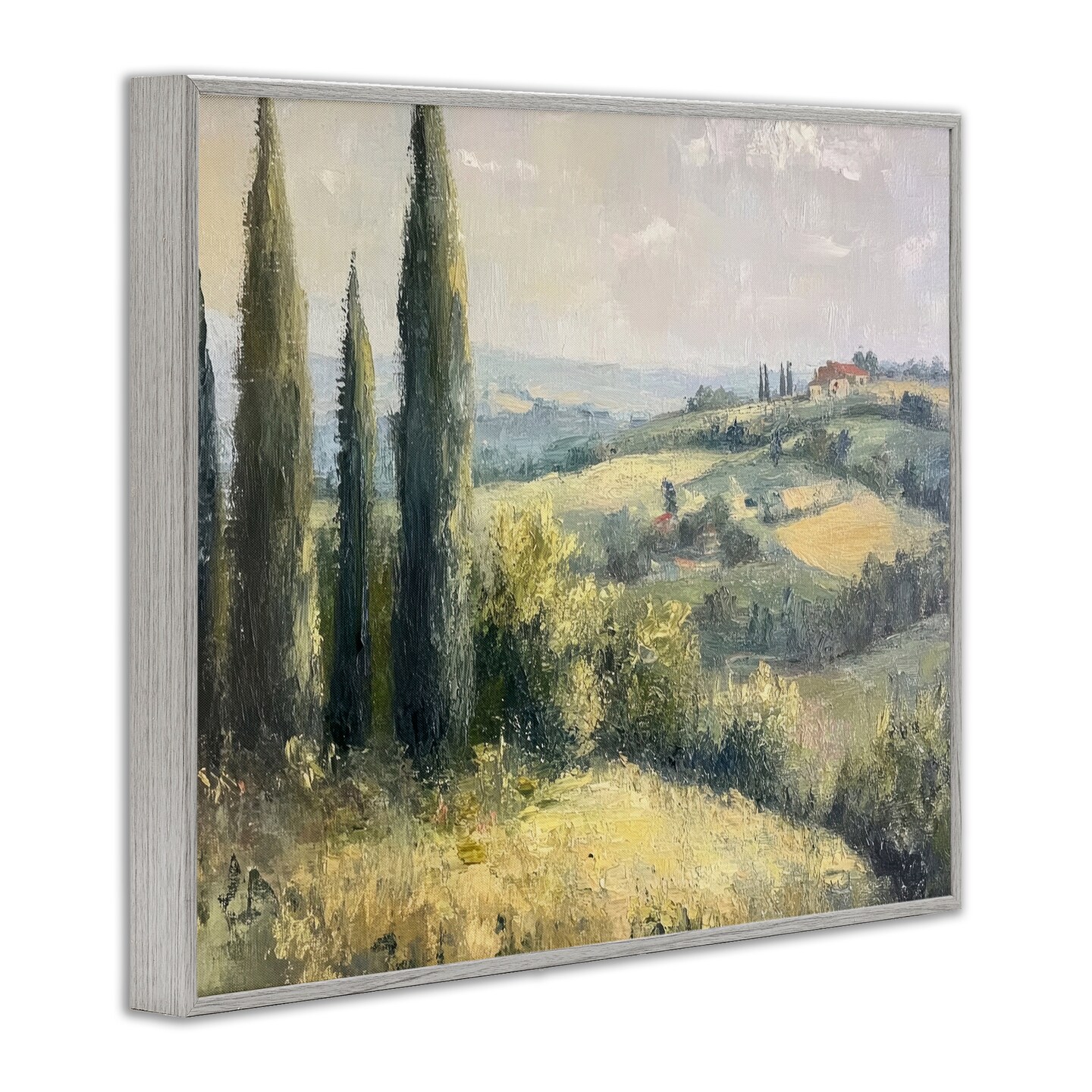 Stupell Industries Rolling Hills Country View Framed Giclee Design by Petal Prints Design