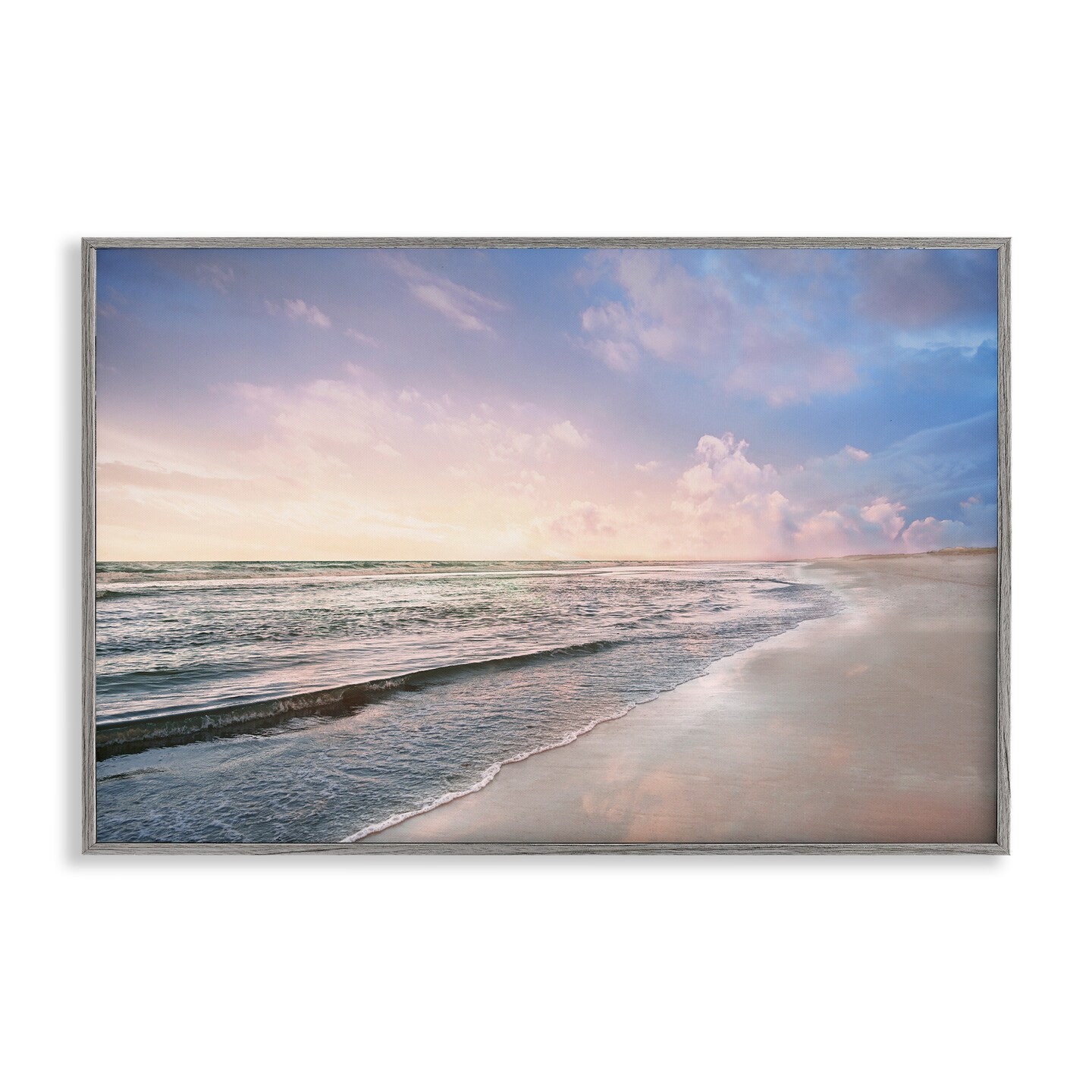 Stupell Industries Receding Beach Shore Framed Giclee Design by Natalie ...