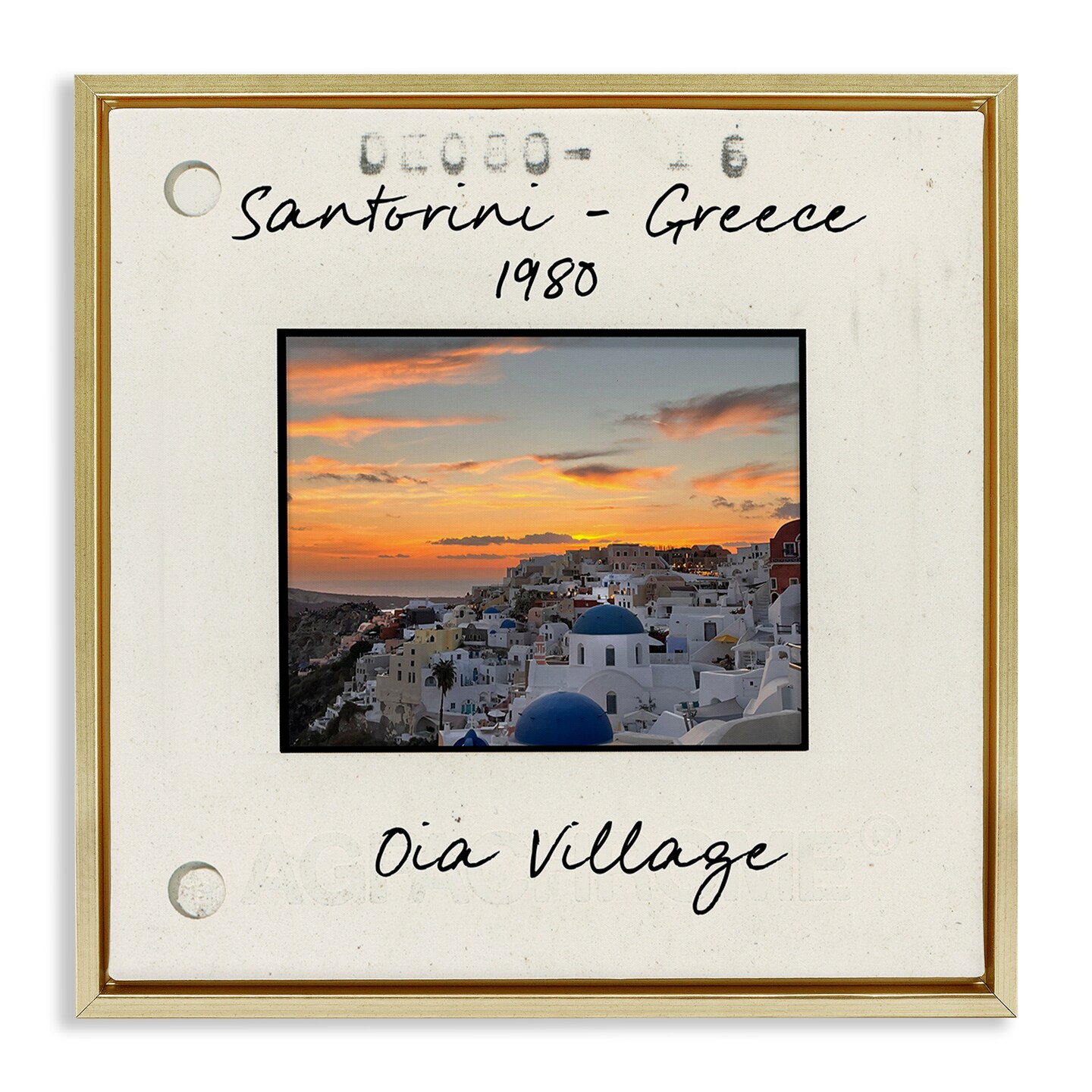 Stupell Industries Greece Travel City View Floating Frame Design by Val Rhodes
