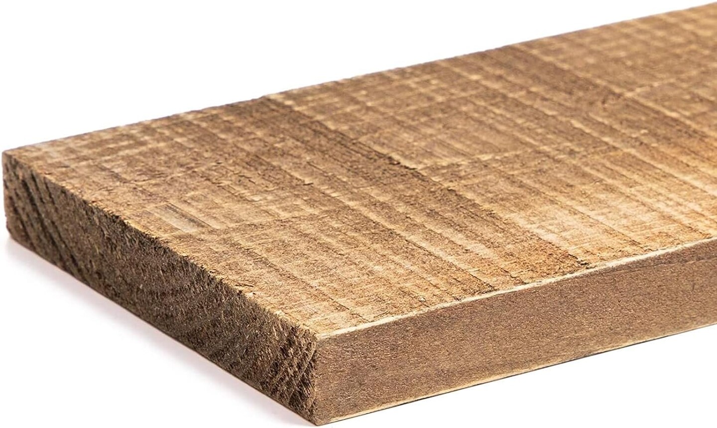 6 Pack Rustic Style Weathered Reclaimed Wood Bundle Perfect for Homemade Shelves, DIY Projects and Home Decor