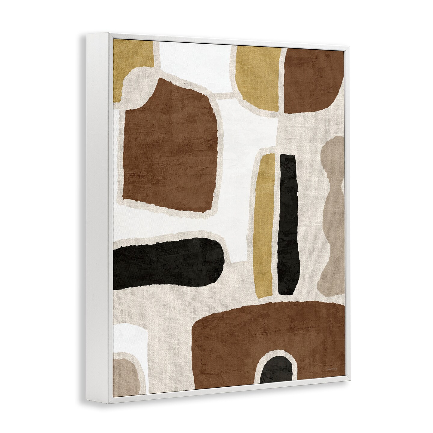 Stupell Industries Earthy Organic Shapes Framed Giclee Design by Amber Sterling