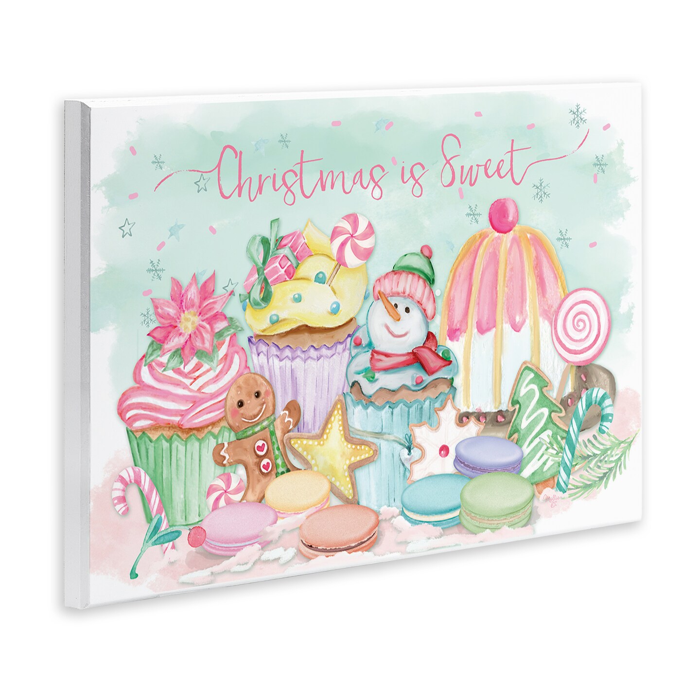 Stupell Industries Christmas Is Sweet Festive Desserts Wall Plaque Design by Mollie B.