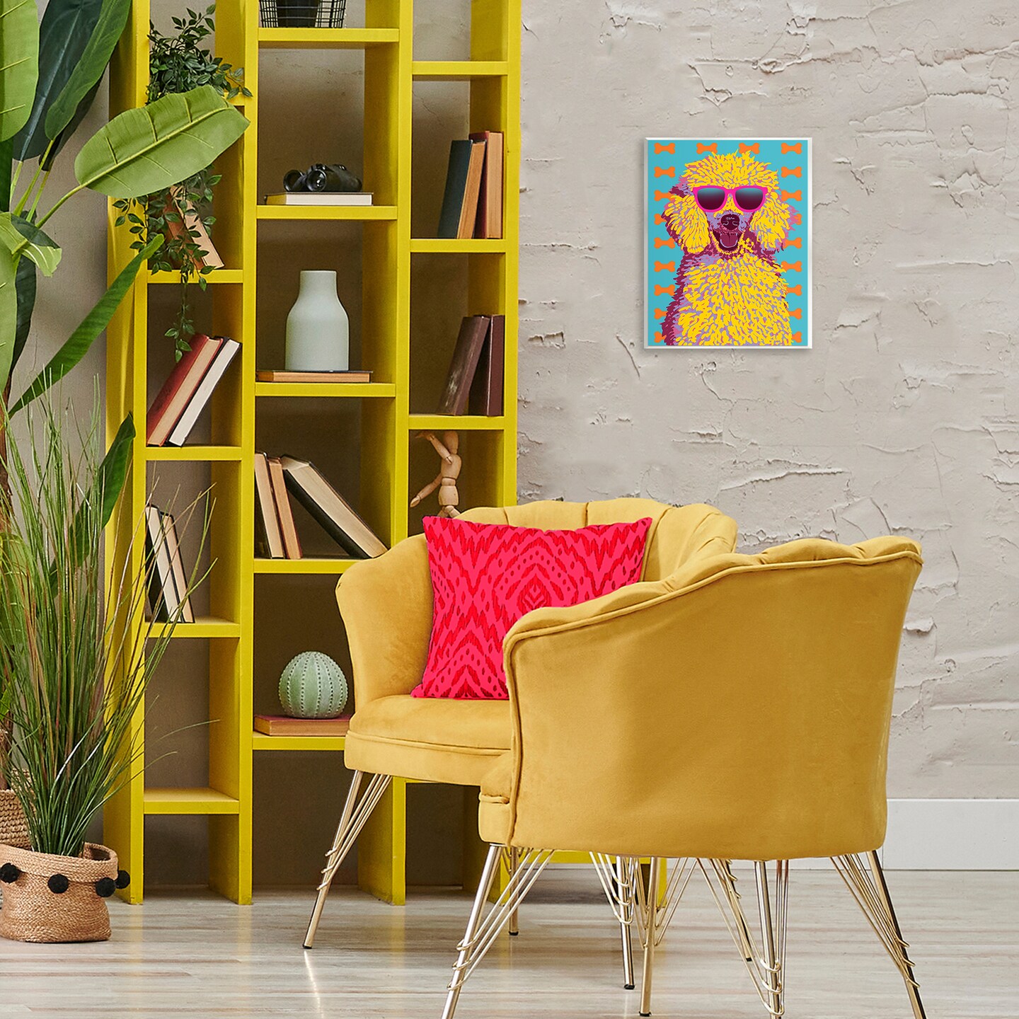 Stupell Industries Retro Pop Poodle Wall Plaque Design by Marcus Prime