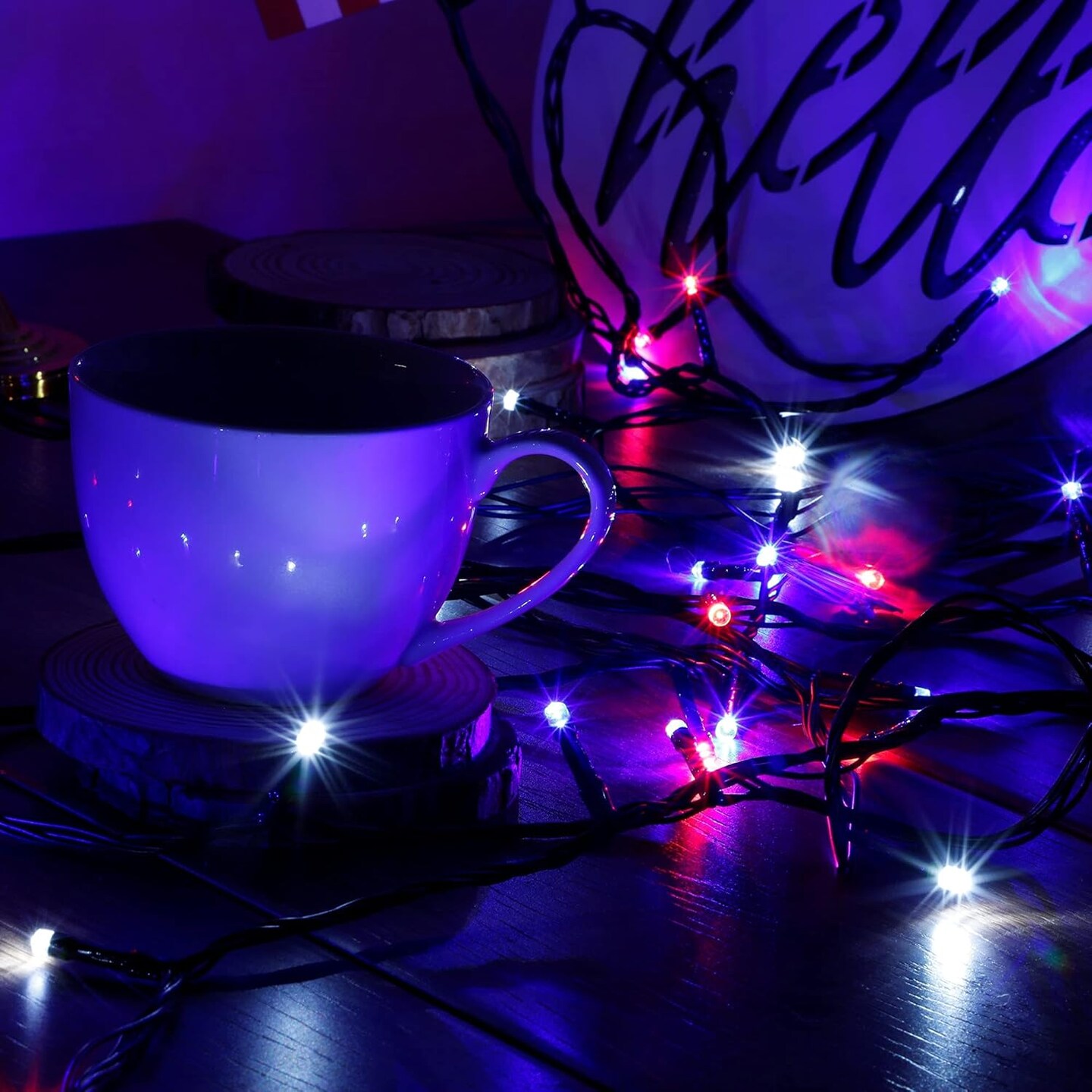 200 LED 66FT Fairy String Lights, July 4th Patriotic Light with 8 Lighting Modes, Mini Lights Plug in for Indoor Outdoor Independence Day Tree Holiday Party Decor, Red & Blue & White