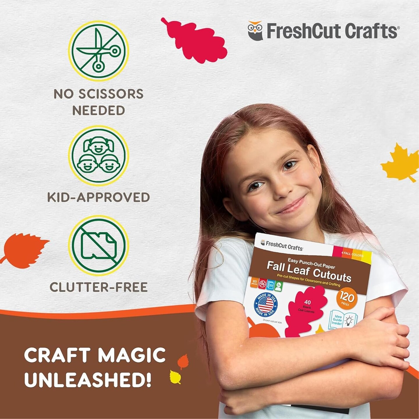 20 Pieces Fall Leaf Paper Cutouts