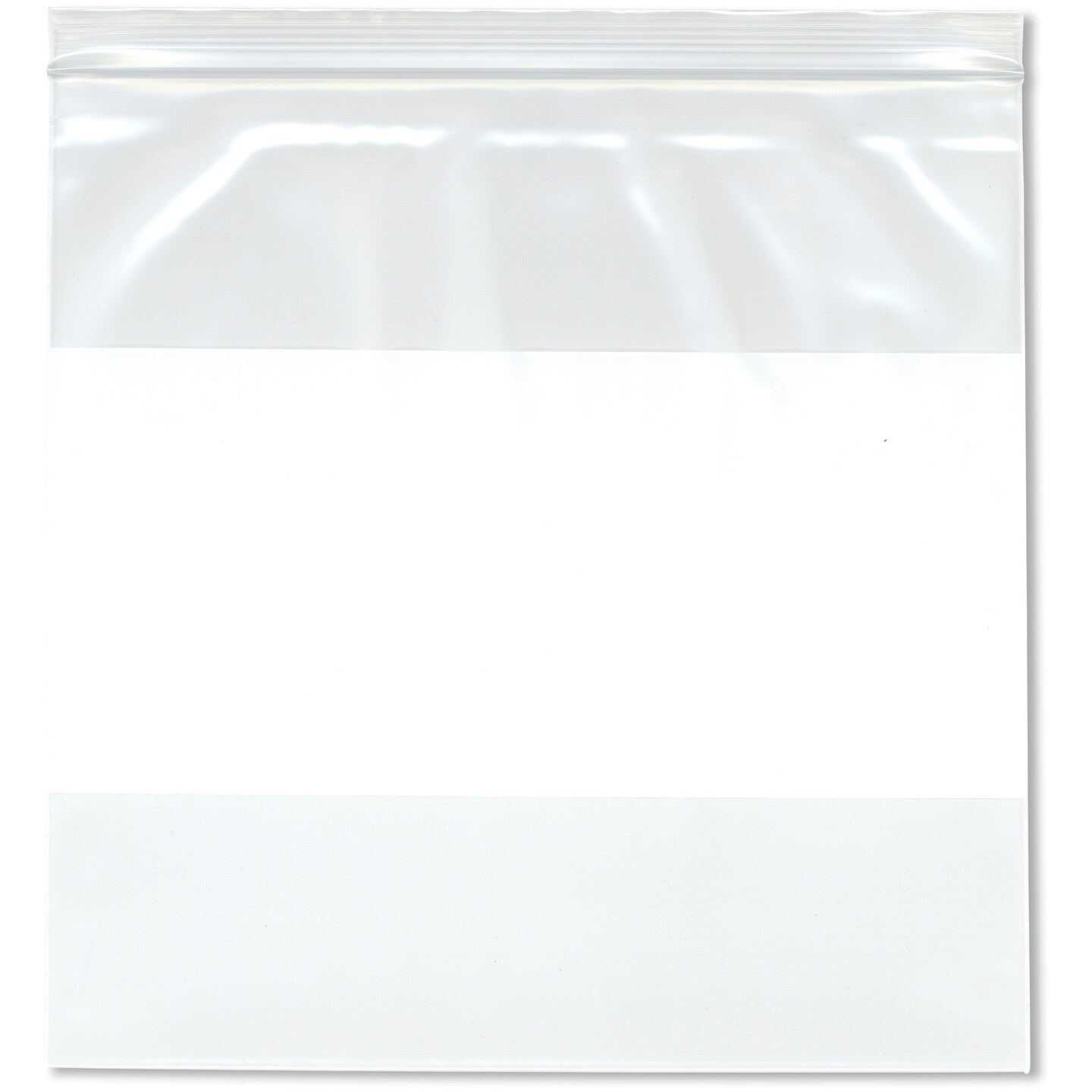 Plymor 10" x 10" (Pack of 100), 4 Mil Heavy Duty White-Block Zipper Reclosable Plastic Bags