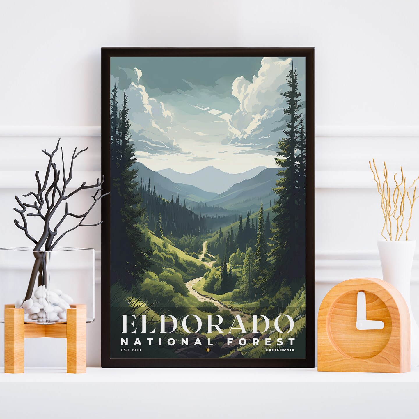 Eldorado National Forest Poster, Travel Art, Office Poster, Home