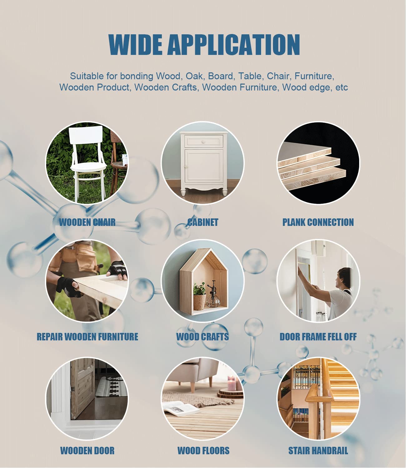 Wood Glue, Wood Adhesive, Instantly Strong Adhesive for bonding Wood, Instant Super Glue for Wood, Oak, Wooden Furniture, Wood Working, Wooden Product, Wooden Crafts, Wood Floor, Wood Edge