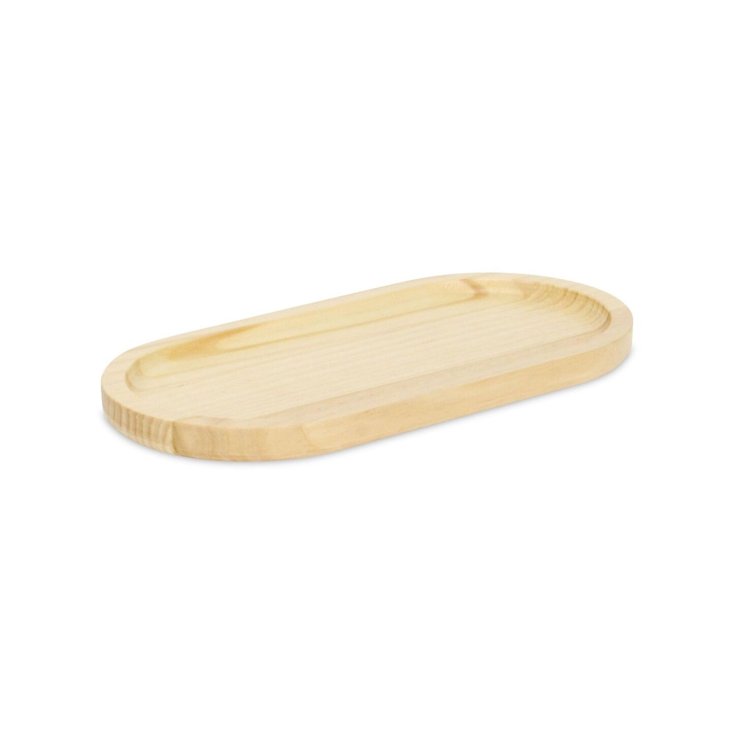 Contemporary Home Living Handmade Oblong Glossy Wooden Tray - 11.75&#x22; - Brown