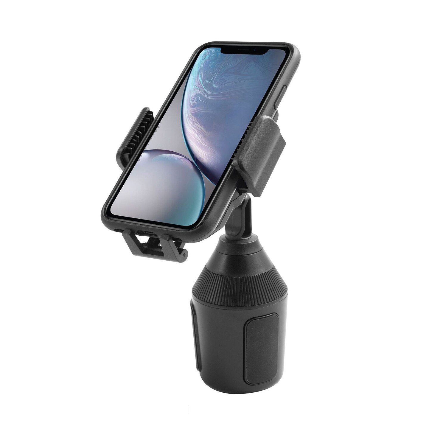 Insten Universal Adjustable Car Phone Mount Cup Holder Cradle Stand for Cellphone iPhone 11 12 Mini Pro Max XS XR SE 2020 Samsung Galaxy S10 Plus S10+ S10 Note 9 Google Pixel 3 XL - Black