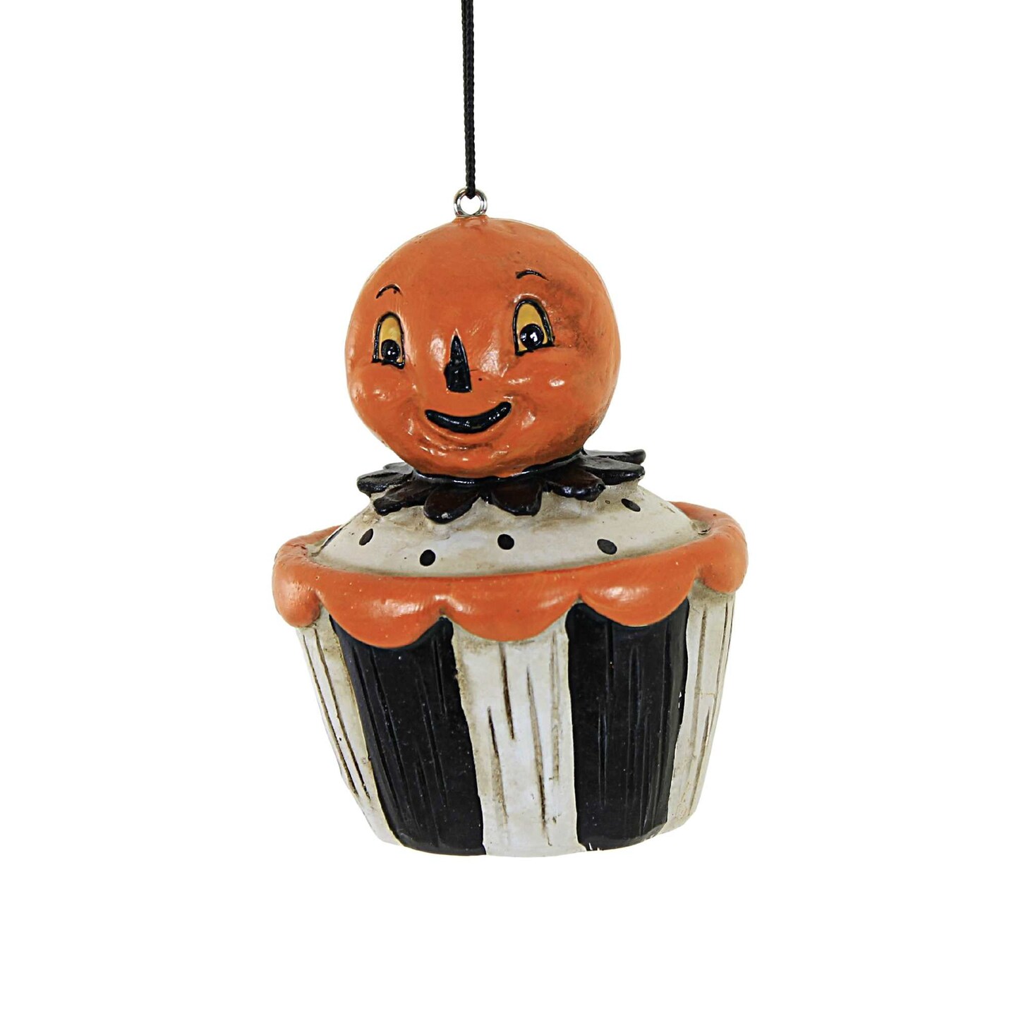 Transpac 3.25 In Halloween Cupcake Halloween Tree Ornament , Pumpkin Owl Black Cat