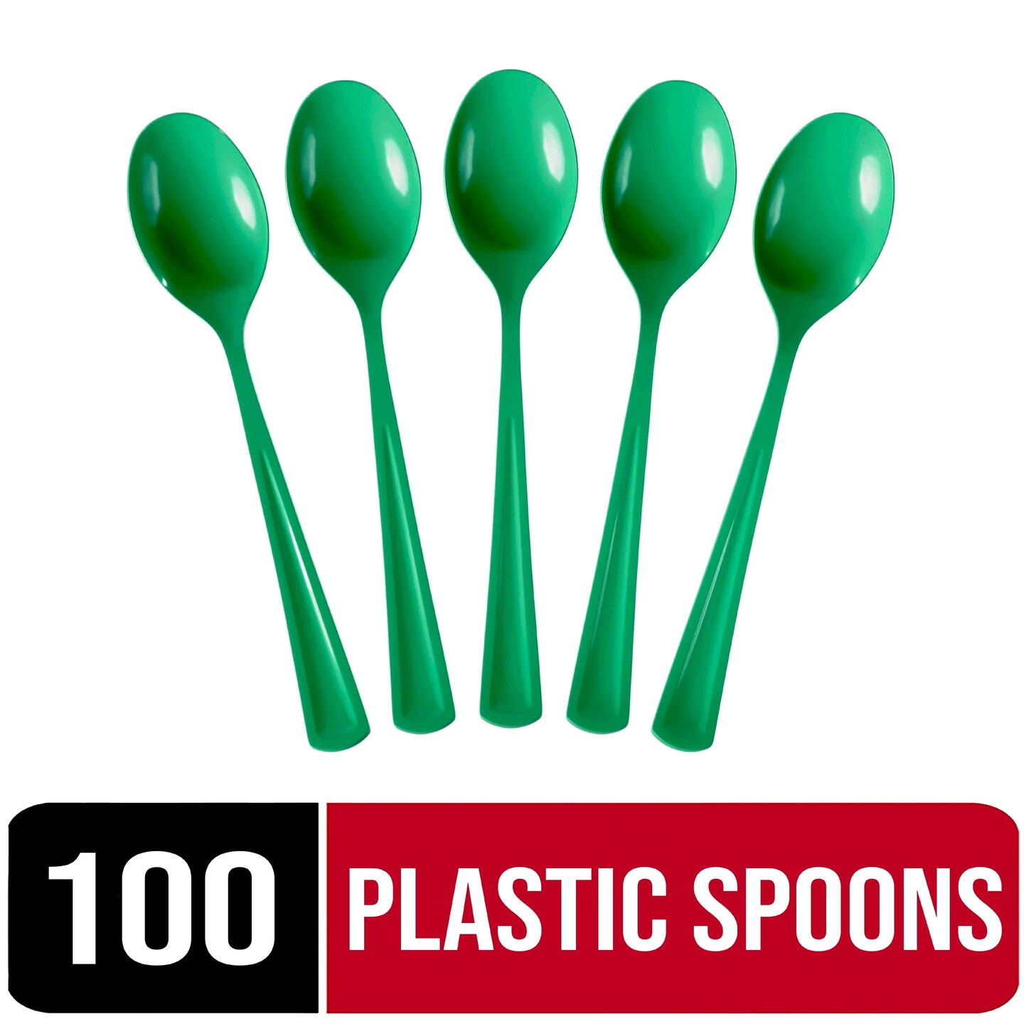 Party Solids 100 Pcs Disposable Utensils – Heavy Duty Plastic Cutlery Set – Premium Plastic Forks, Spoons or Knives for Parties, Events, Catering & Tableware Supplies by Exquisite