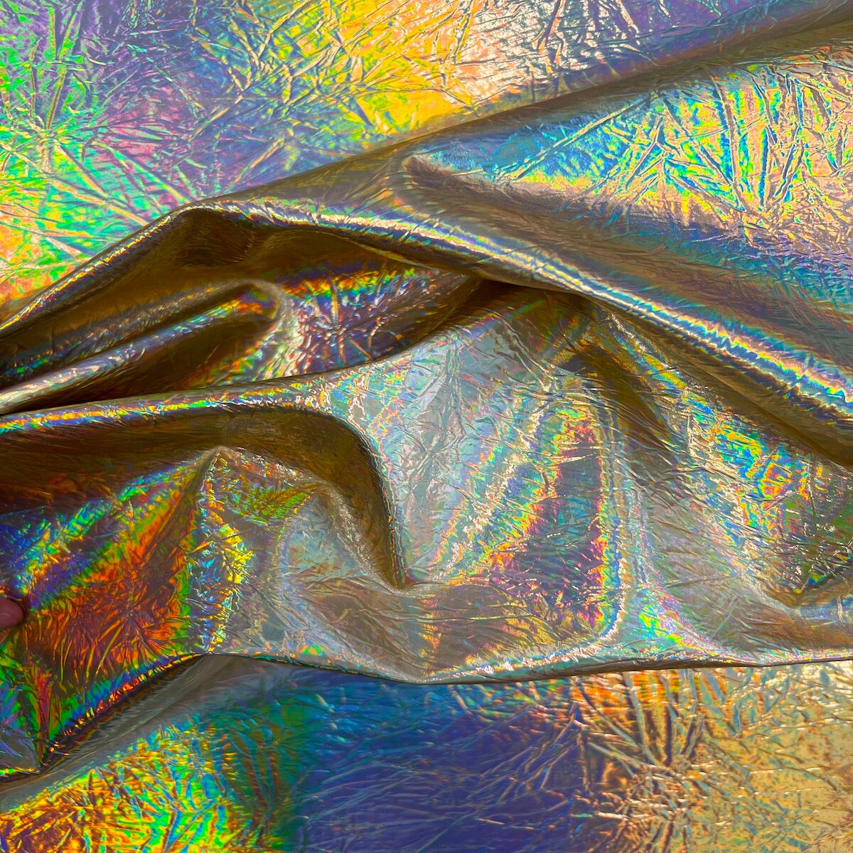 1 Yard Chrome Reflective Vinyl Fabric For Handbags Upholstery Wallets Crafts 54 Inch Width