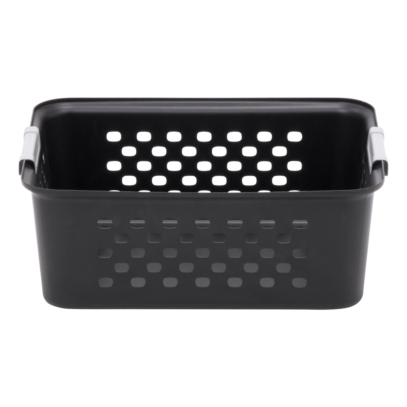 Black Plastic Organizers and Storage Bin, M-size [ Pack of 4 ]