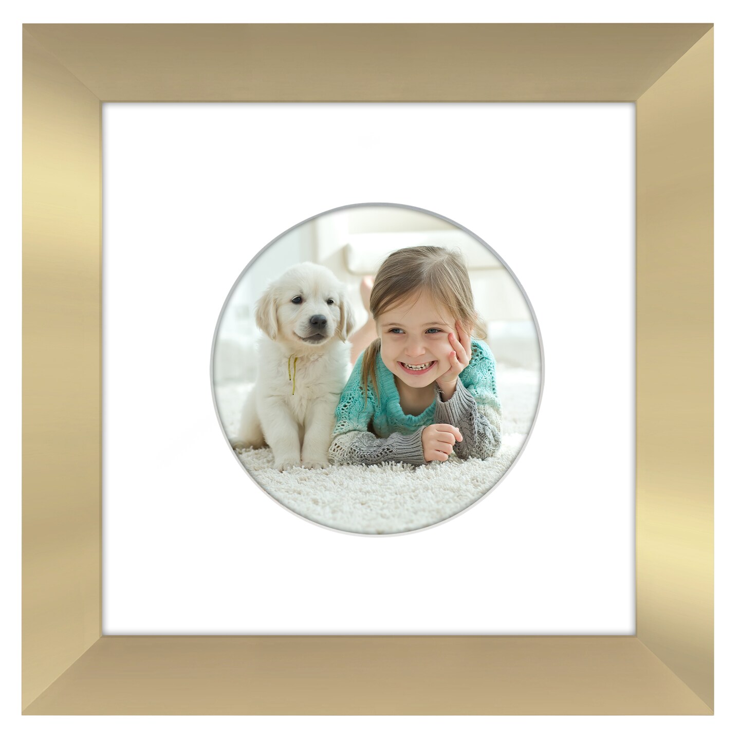 Americanflat Picture Frame with Round-Shaped Mat - Ideal for Any Room, Living Rooms, Dorm Room