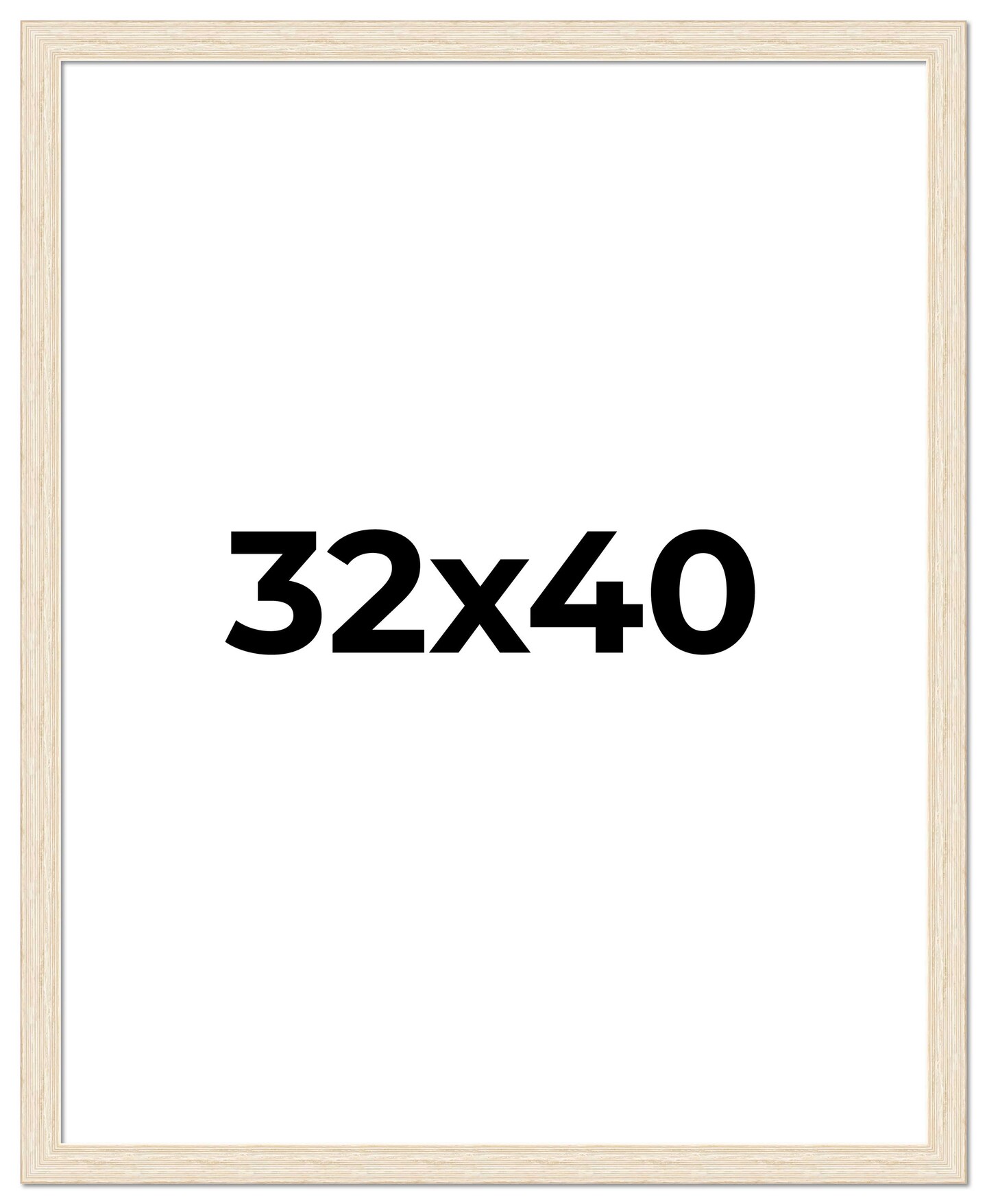 32x40 Wide Barnwood Picture Frame with UV-Resistant Acrylic &#x26; Acid Free Backing, Available in 6 Paint Finishes - Grey, Brown, White, and Black
