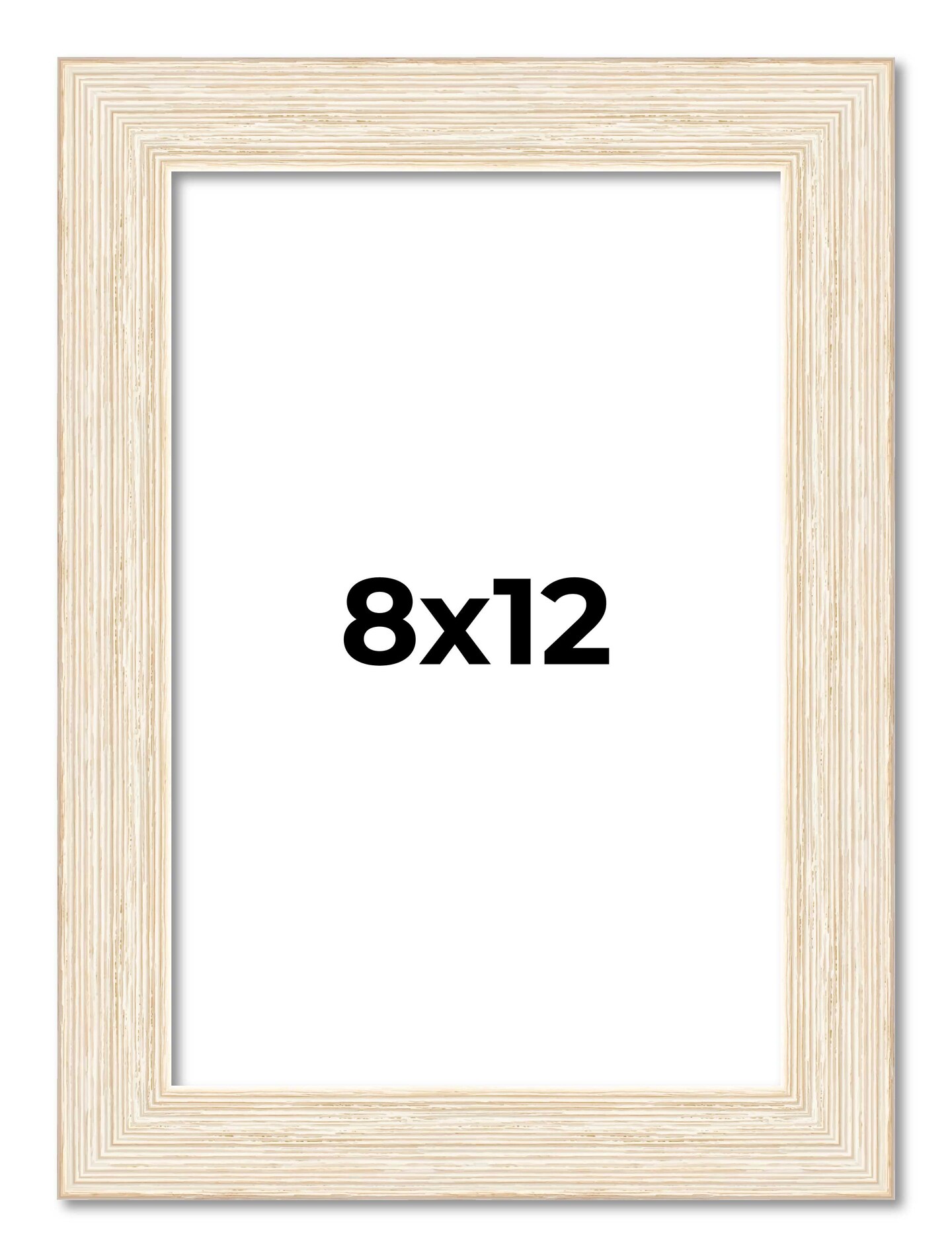 8x12 Wide Barnwood Picture Frame with UV-Resistant Acrylic &#x26; Acid Free Backing, Available in 6 Paint Finishes - Grey, Brown, White, and Black