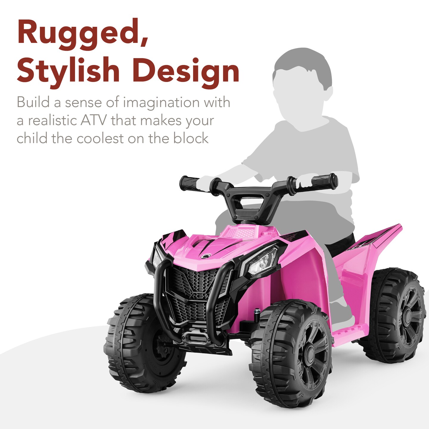 Best Choice Products 6V Kids Ride-On 4-Wheeler Quad ATV Car w/ 1.8mph Max Speed, Treaded Tires