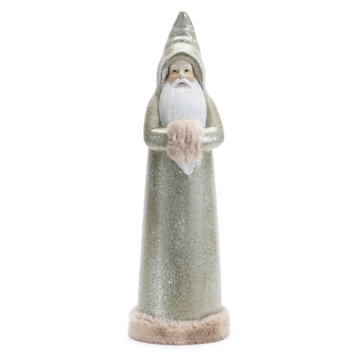 Melrose Santa Christmas Figurines - 17&#x22; - Sage Green - Set of 2