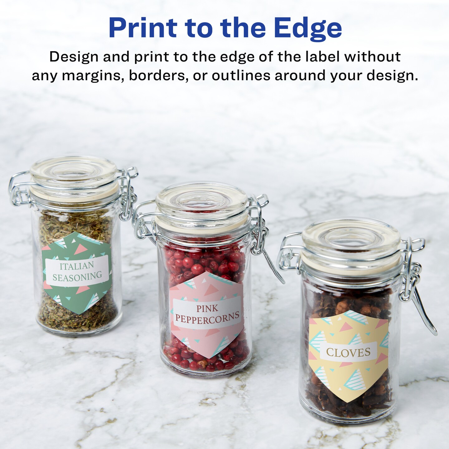 Avery Durable Waterproof Hexagon Labels with Sure Feed, 1-1/2&#x22; x 1-47/54&#x22;