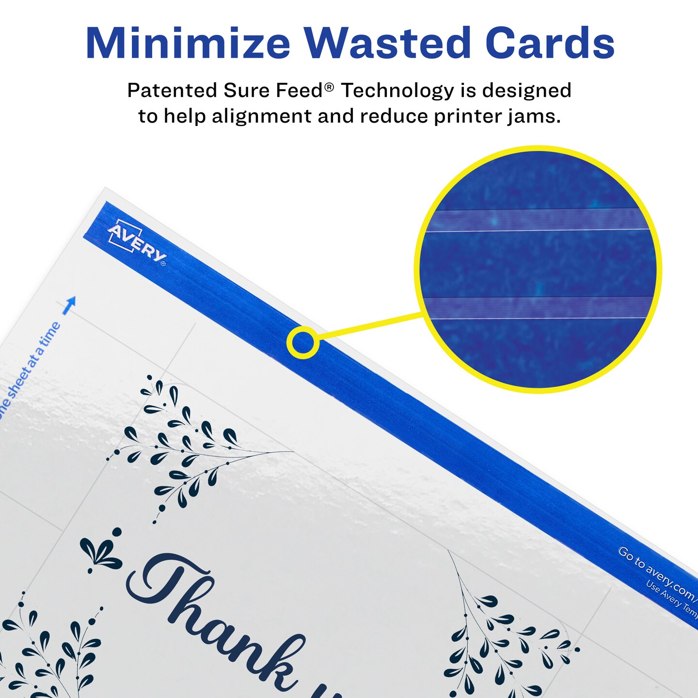 Avery 4-1/4&#x22; x 5-1/2&#x22; Rectangle Rounded Corner, Glossy White Postcards