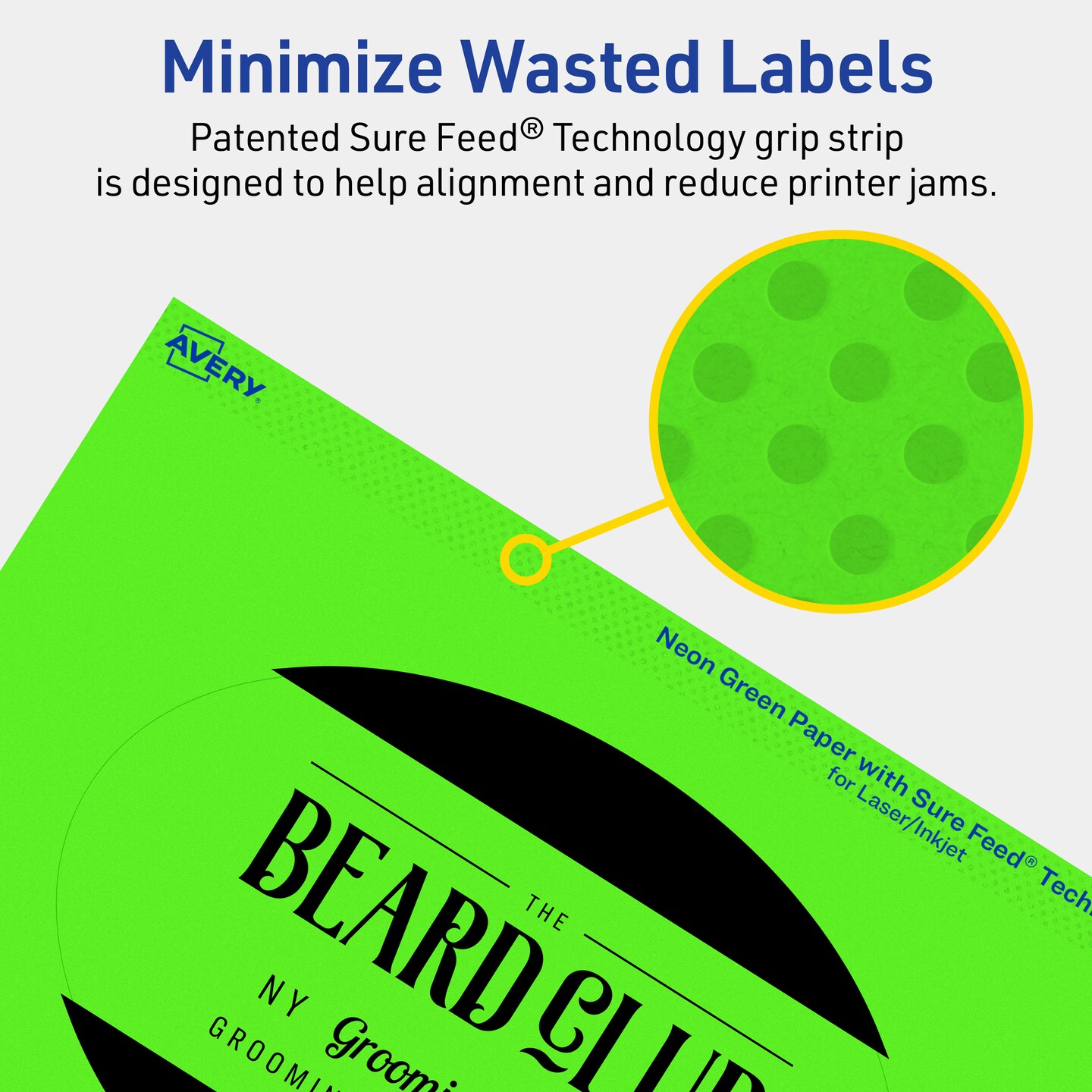 Avery Neon Green Paper Labels, 4&#x22; x 6&#x22; Oval